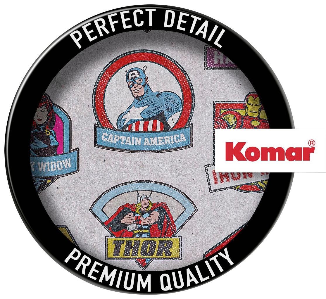 Komar Autocollant mural »Avengers Classic Badges - Grösse 50 x 70 cm« selbstklebend, Wandsticker, Kinderzimmer