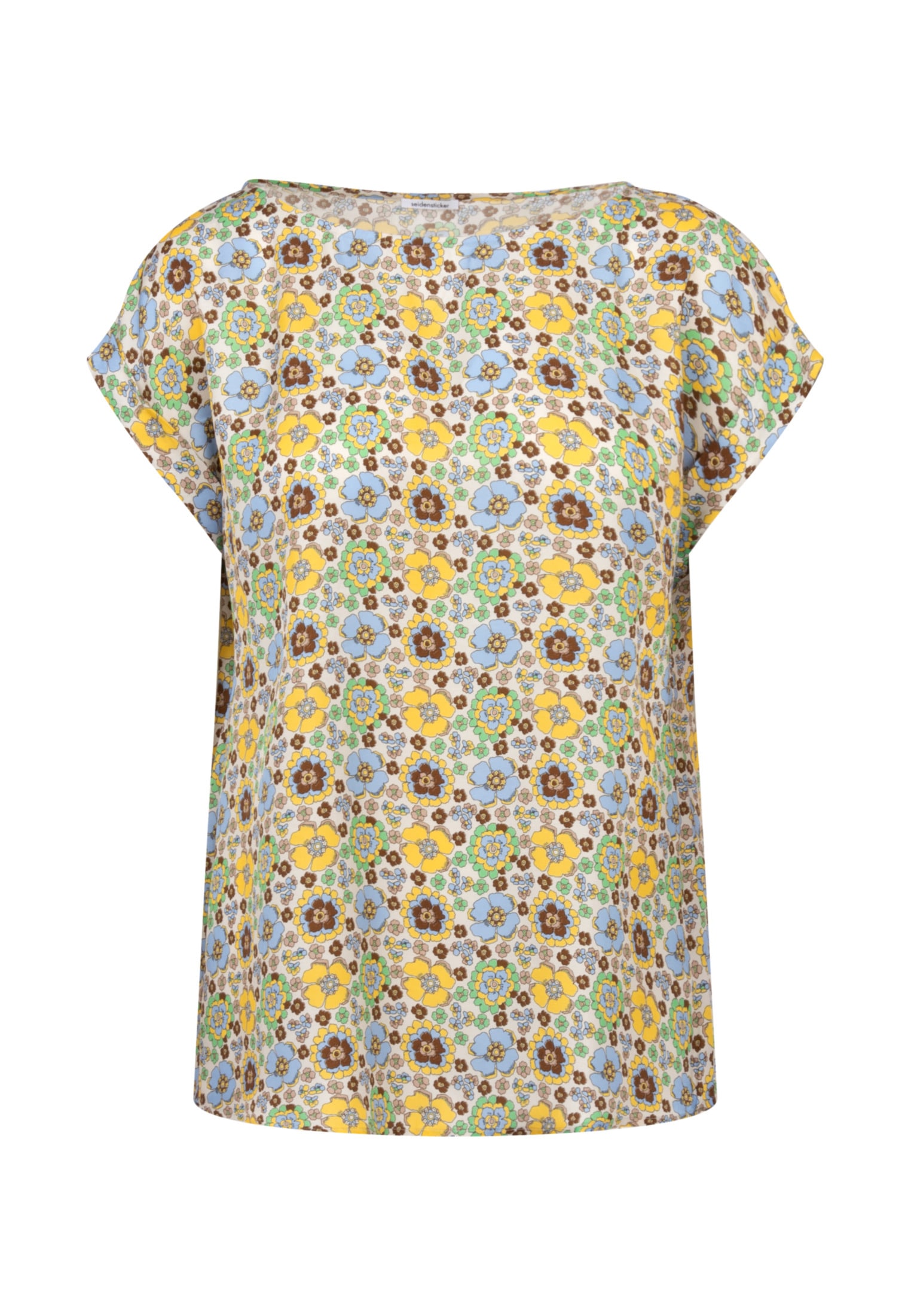 seidensticker Chemisier à chemise »Schwarze Rose« 1/2 Rundhals Druck