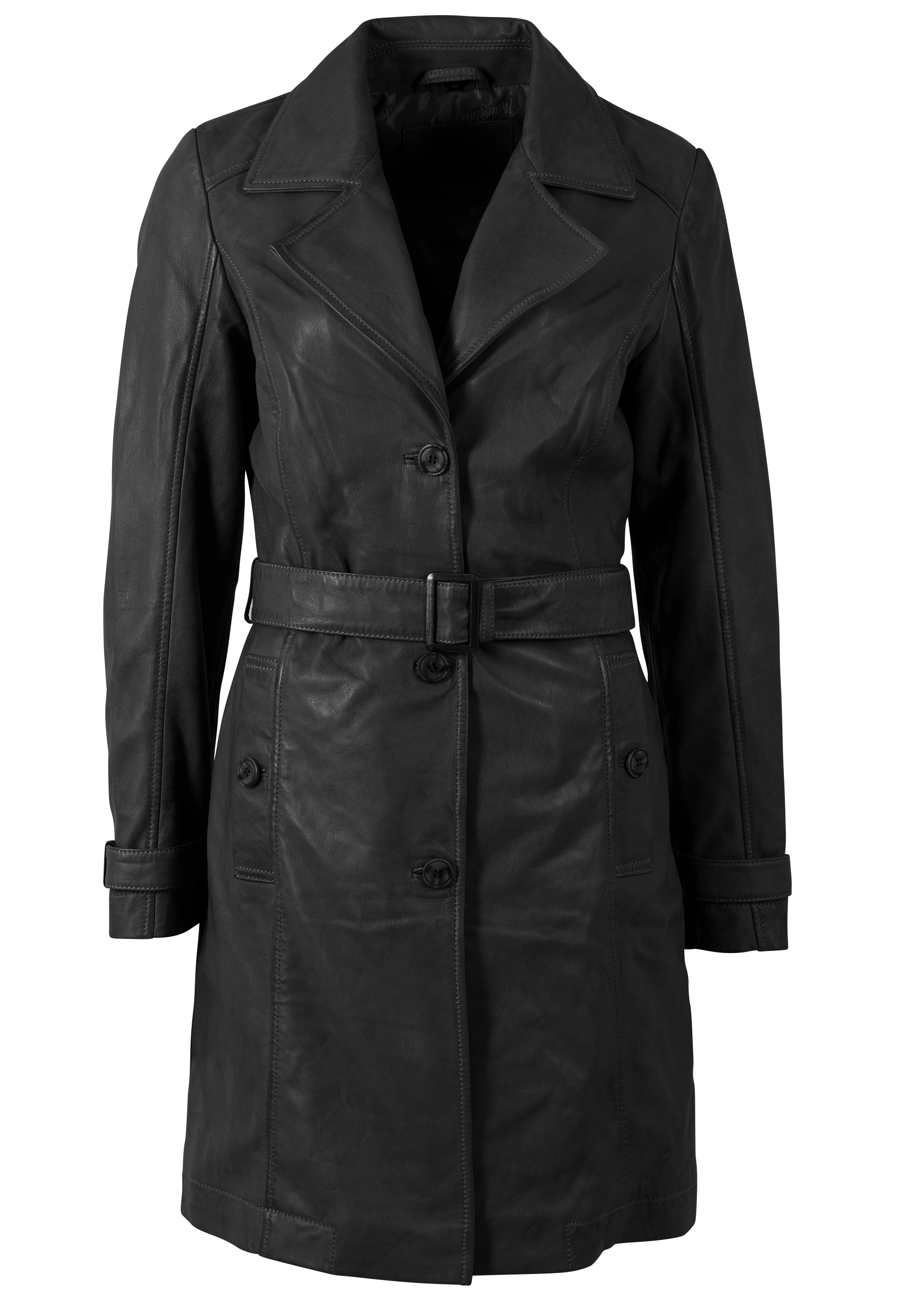 Mauritius Trenchcoat »MWLeoniz« aus Echtleder, mit Taillengürtel