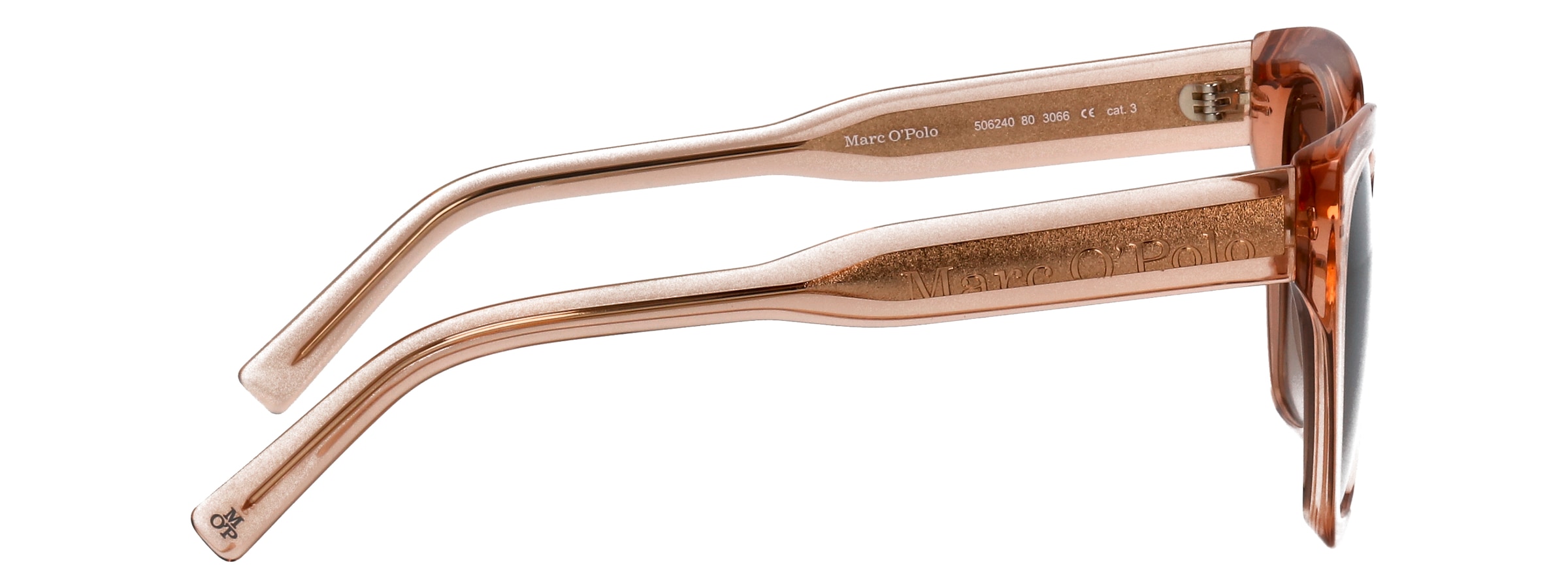 Marc O'Polo Lunettes de soleil »Modell 506240« Form Butterfly, Logoschriftzug auf Bügel, Kunststofffassung