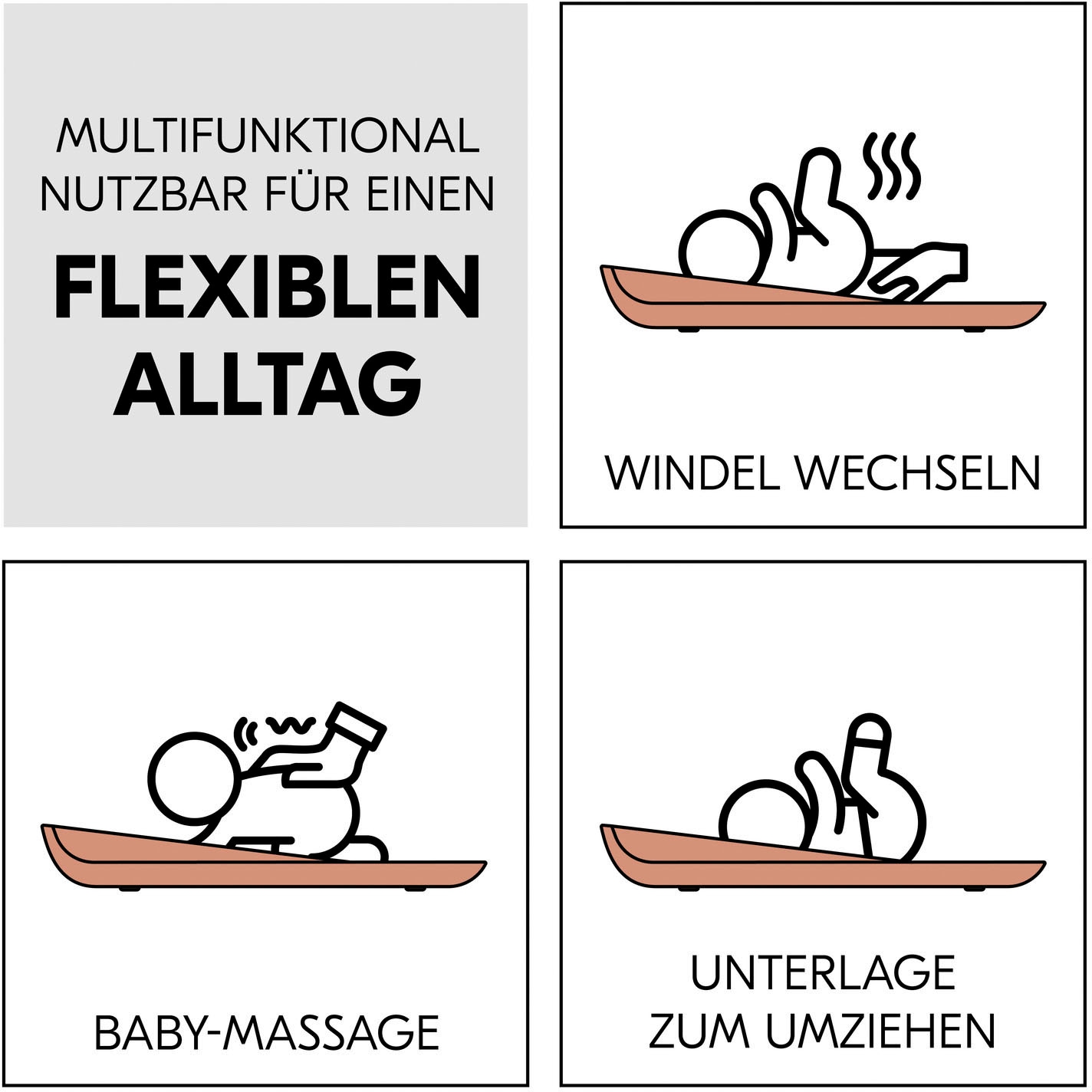 Hauck Matelas à langer »Change N Clean«