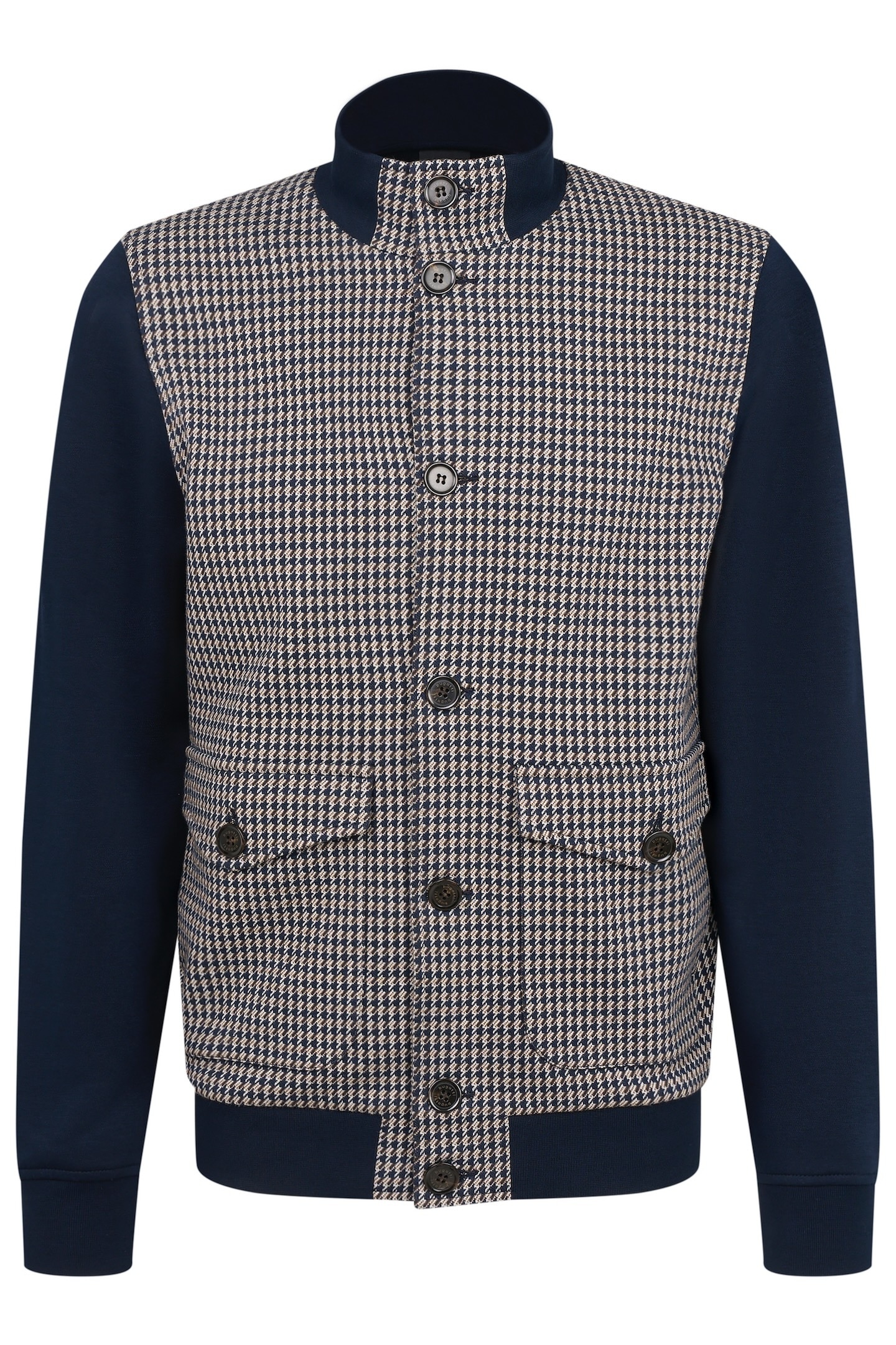 bugatti Sweatjacke mit Collegekragen