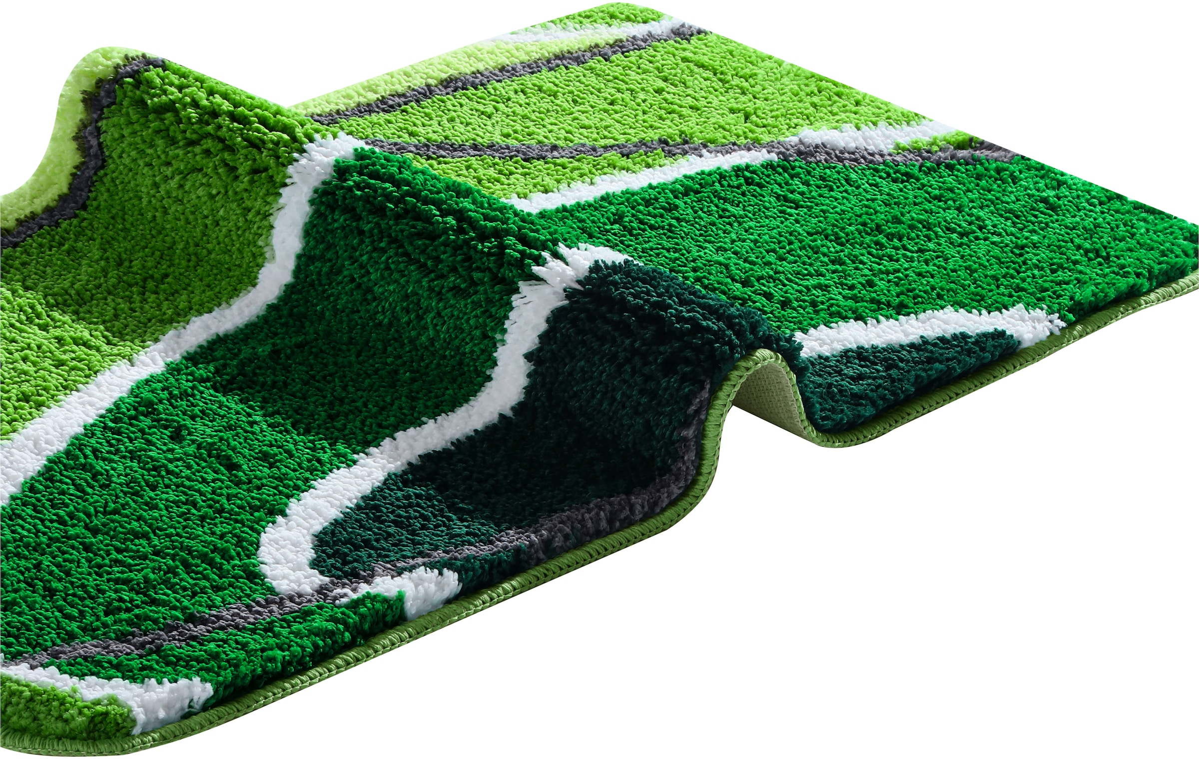 my home Badematte »Juna mit Muster, Badvorleger, Badezimmer Teppich, Duschvorleger« Höhe 20 mm rutschhemmend beschichtet strapazierfähig besonders weich, Design, Badematten, Badteppich