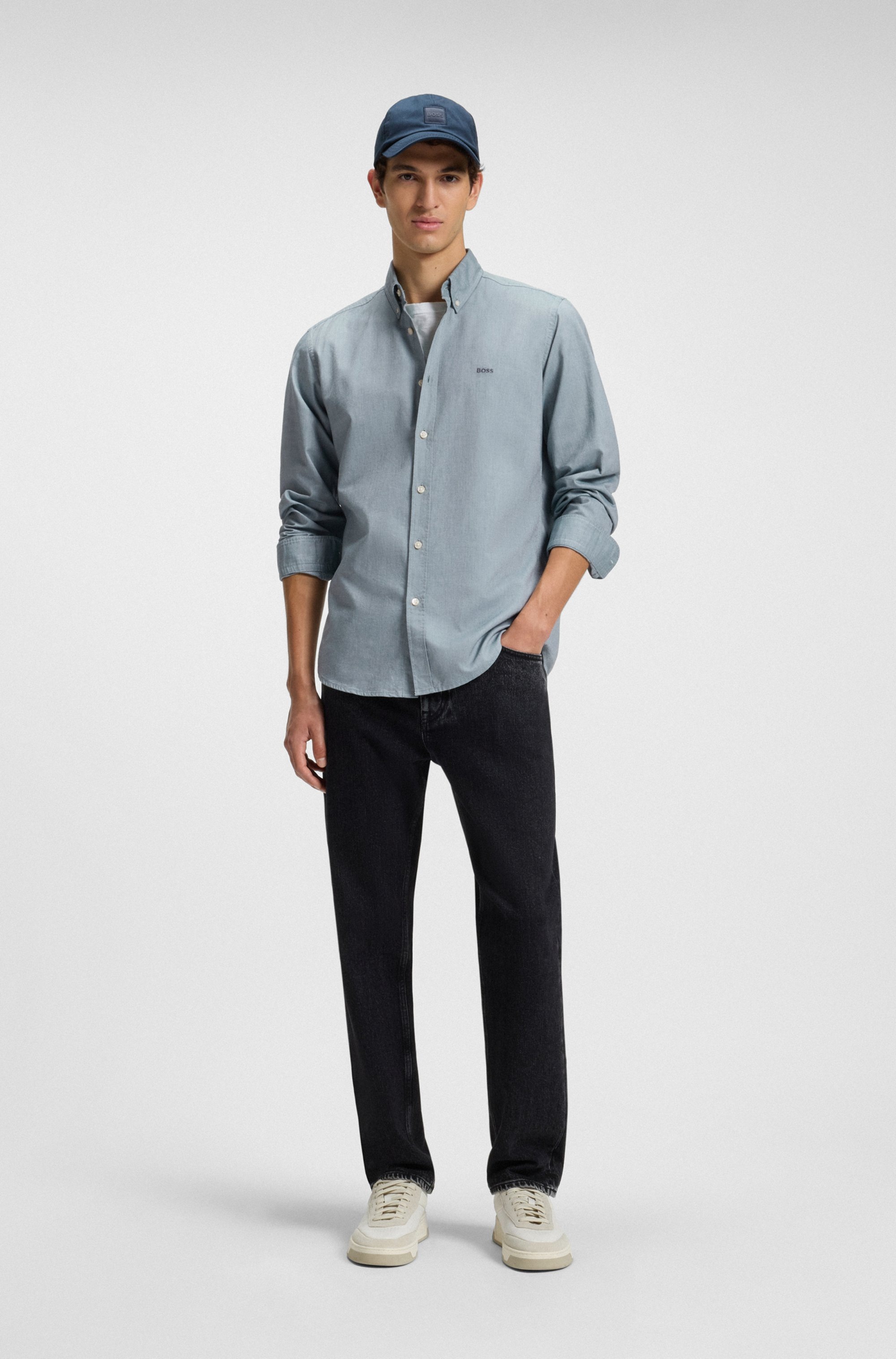 BOSS ORANGE Businesshemd »Rickert« mit Button-down-Kragen