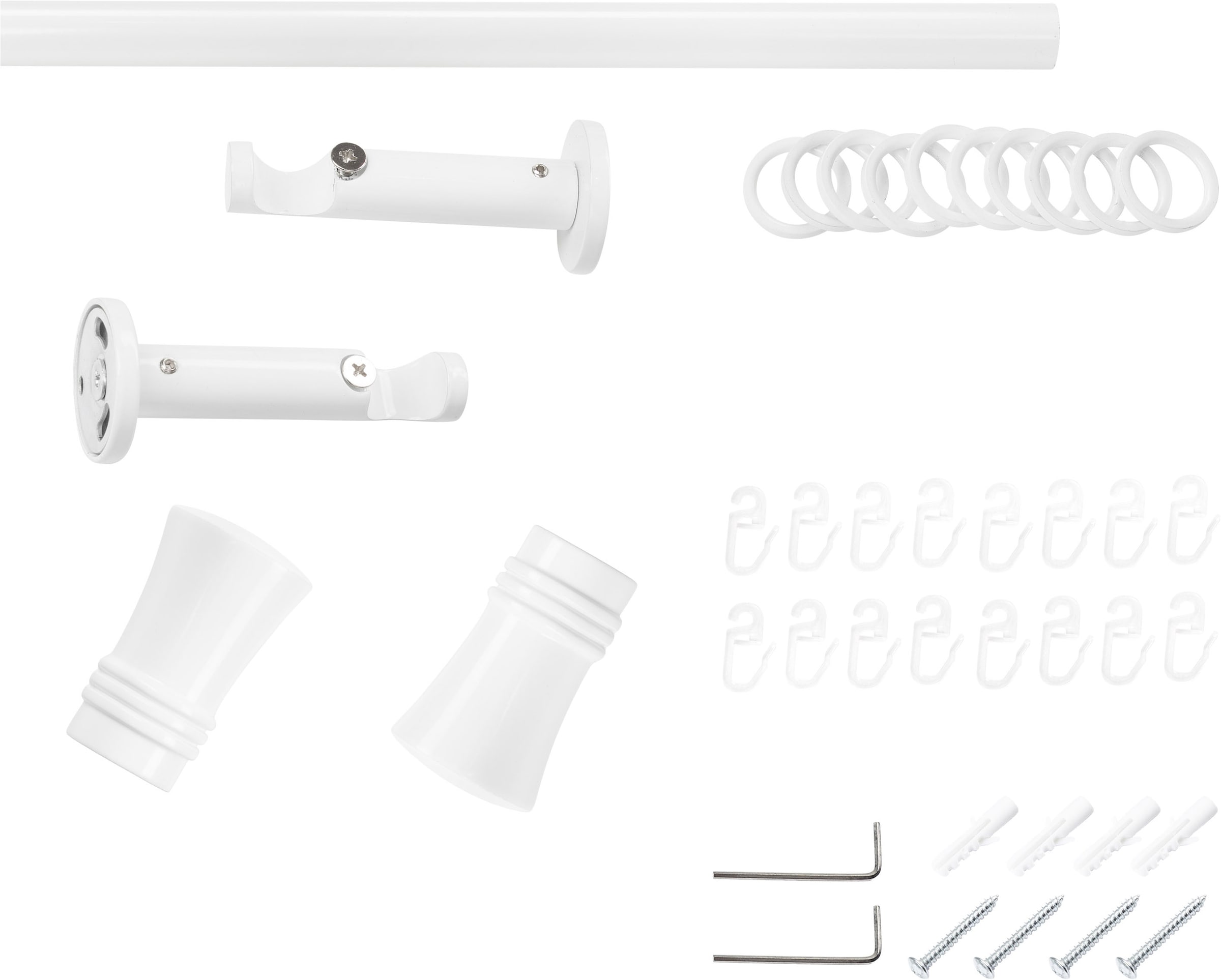 SN DECO GROUP Tringle à rideaux Ø 19 mm 1 course-läufig Fixmass;kürzbar