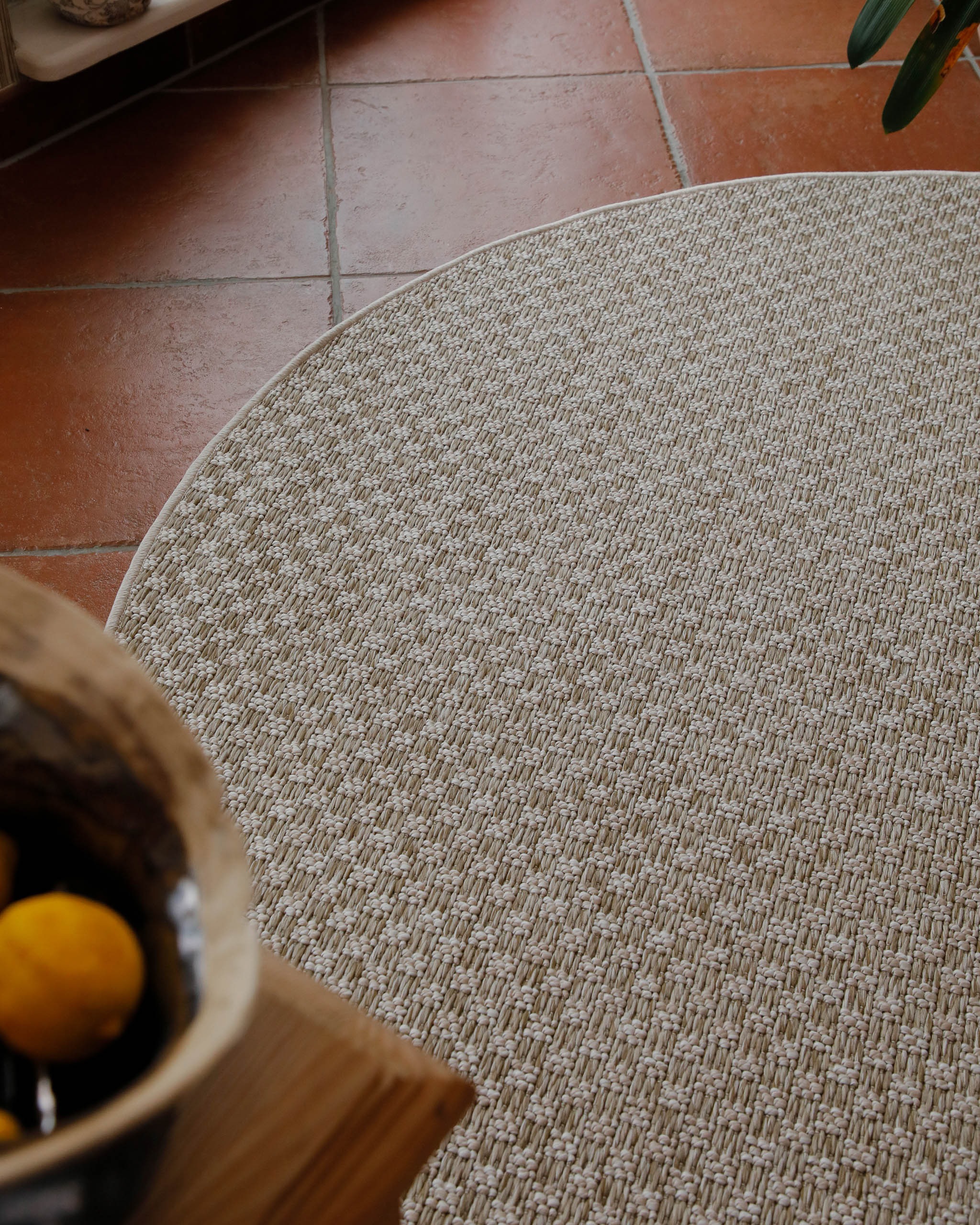 Wecon home Teppich »Miami South Beach« rund 5 mm Höhe In- & Outdoor Teppich, wetterfest, kariert, Balkon, pflegeleicht