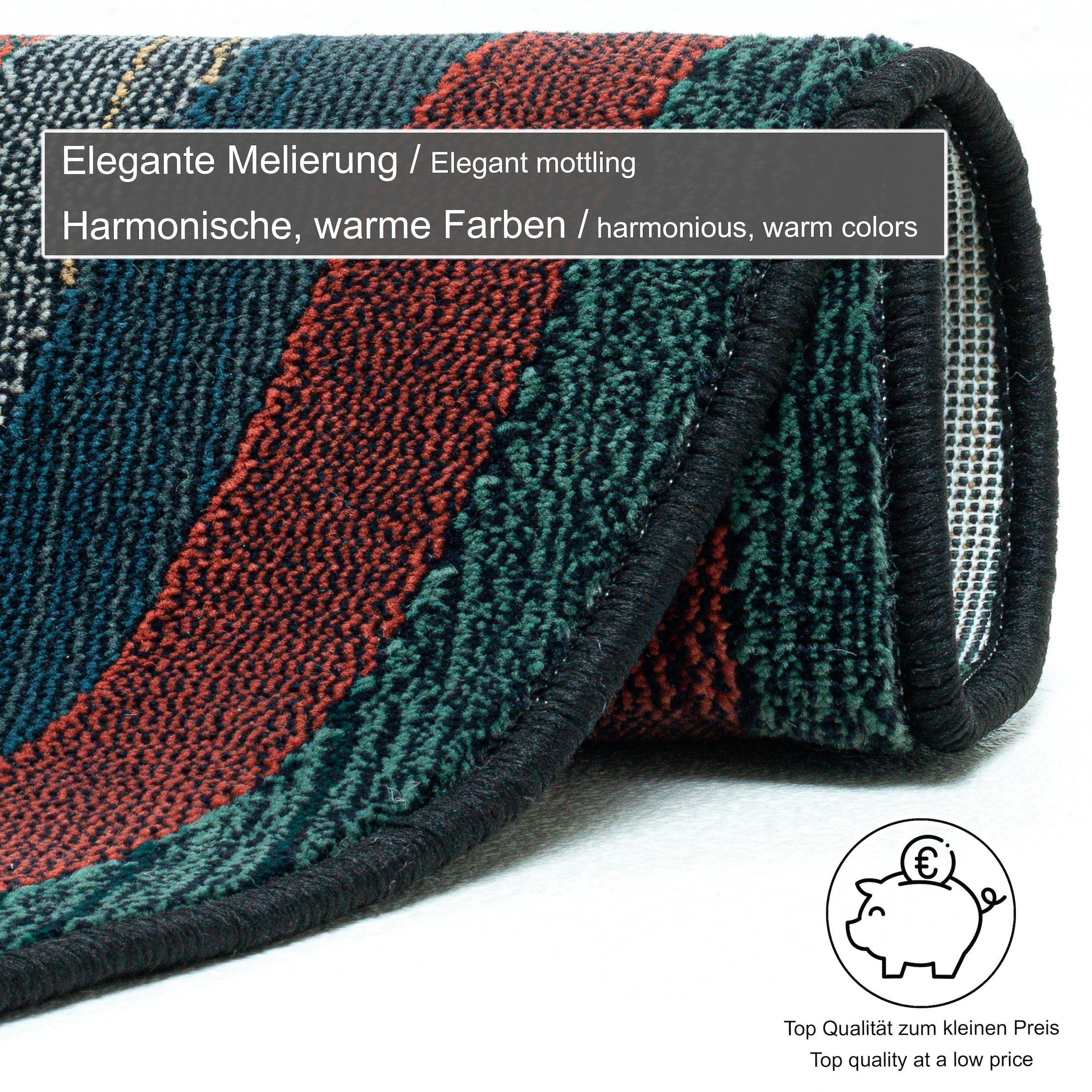 THEKO Tapis »Gabiro 001« Rond 10 mm Höhe gewebt, ideal im Wohnzimmer & Schlafzimmer