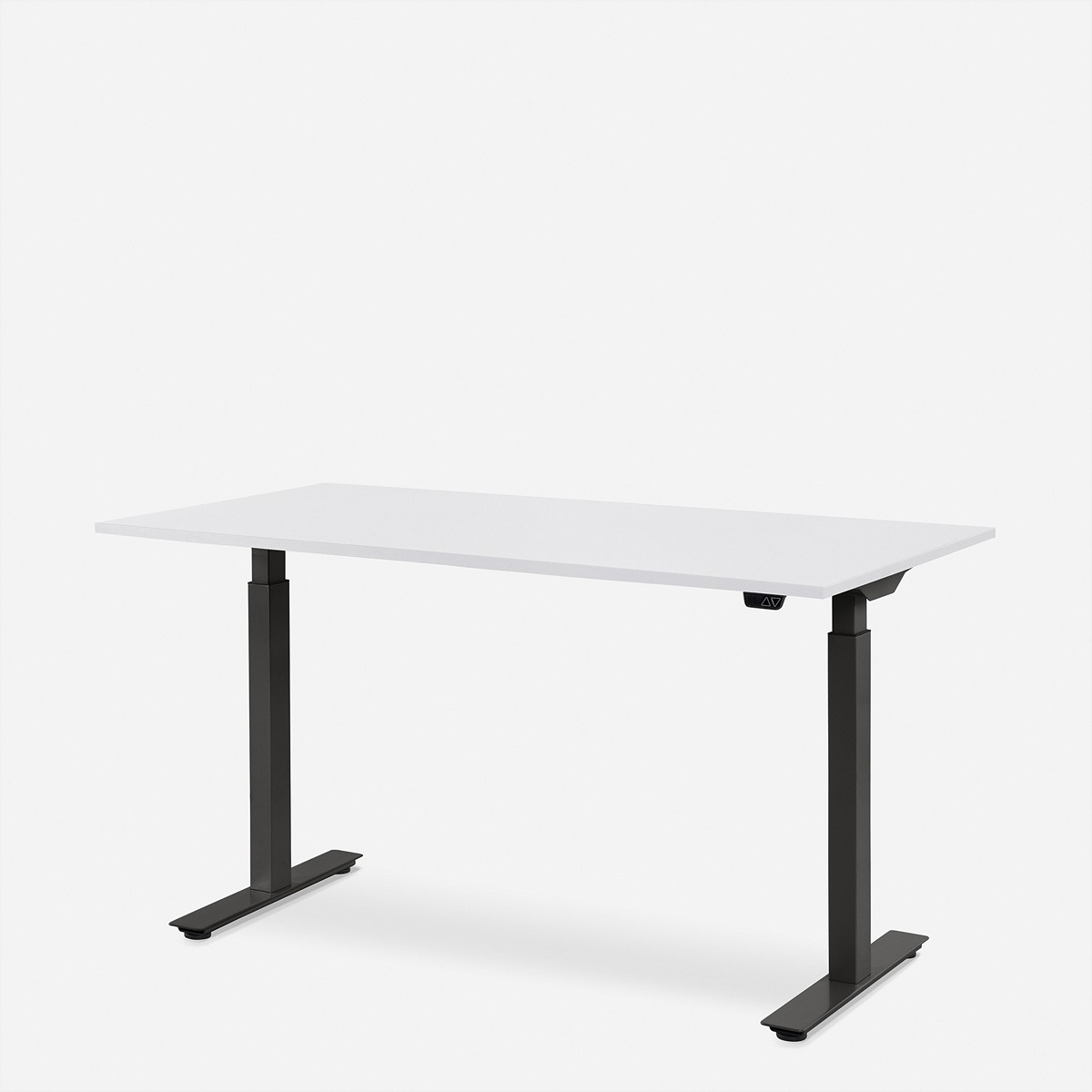   »WRK21 Schreibtisch Smart 120 x 80 cm, Höhenverstellbar, Weiss Uni / Schwarz« ()