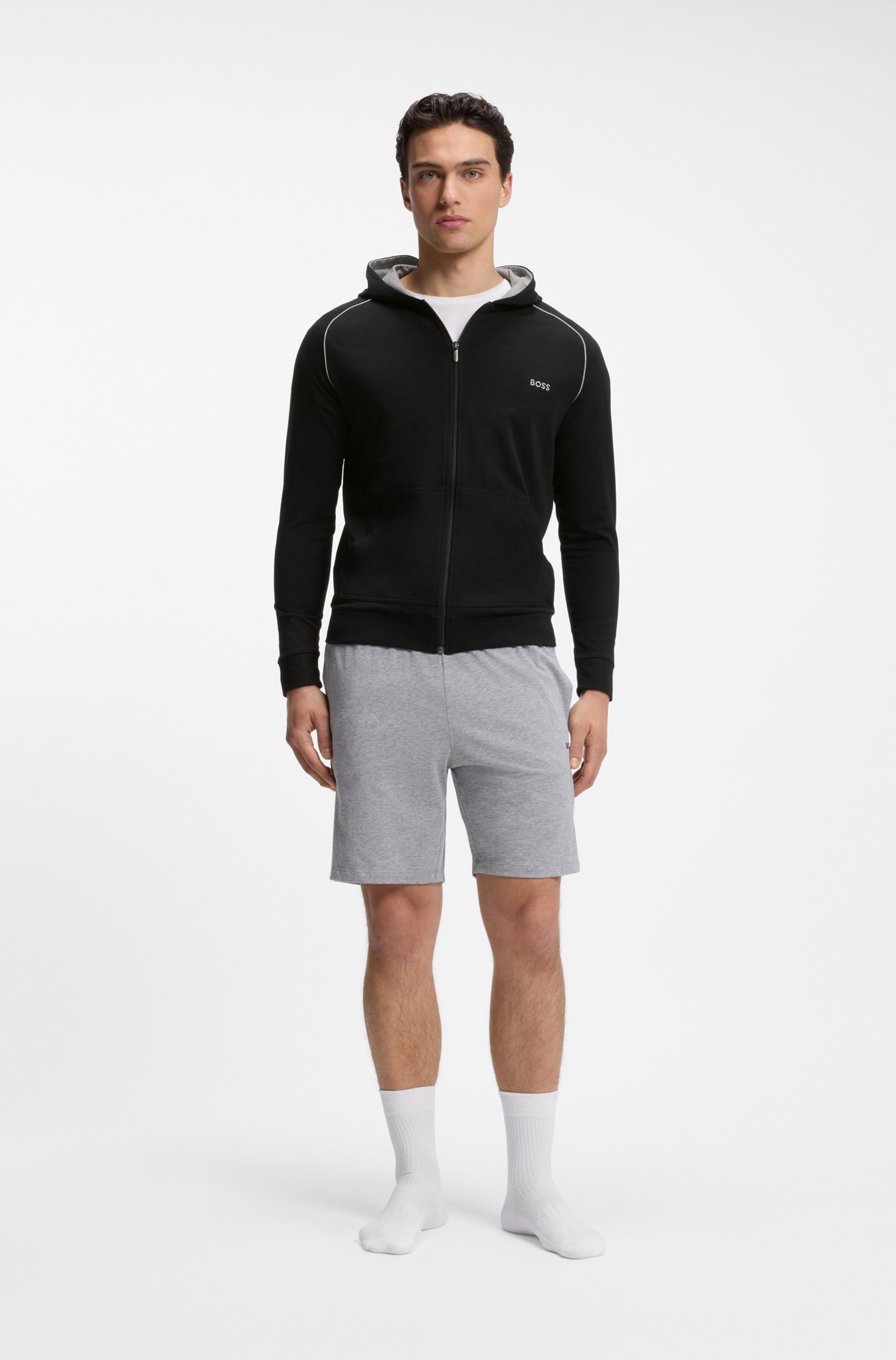 BOSS Sweat à capuche »Mix&Match Jacket H« mit BOSS Stickerei auf der Brust