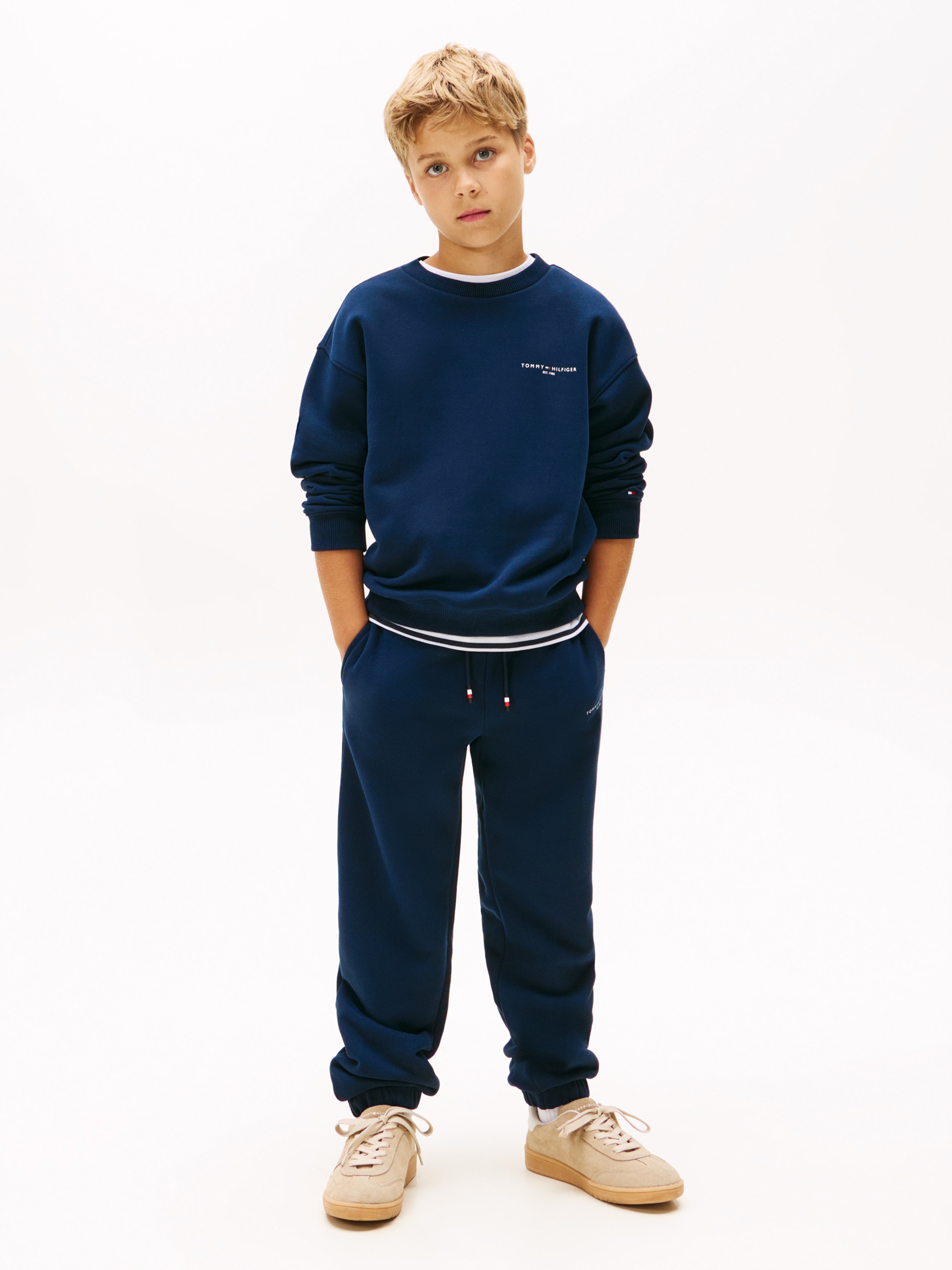 Tommy Hilfiger T-shirt à manches longues & pantalon »MINI CORP C-NECK SWEATSHIRT SET« 2 cuis tlg. Kinder bis 16 Jahre