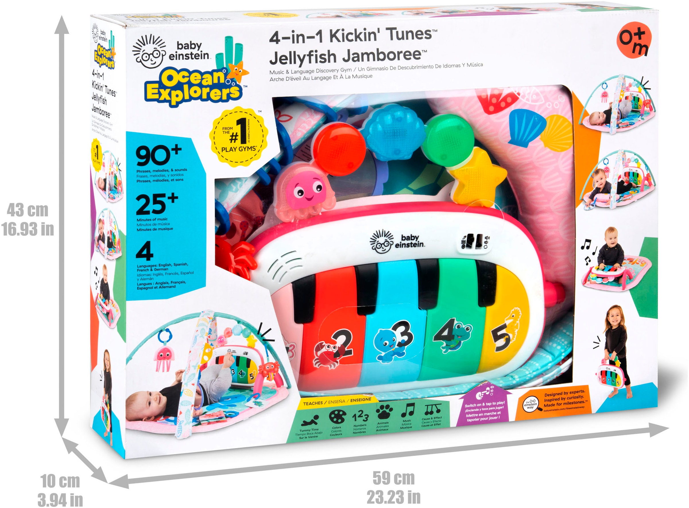 Baby Einstein Spielbogen »4-in-1 Kickin’ Tunes Jellyfish Jamboree Music & Language Discovery Gym« mit Soundeffekt