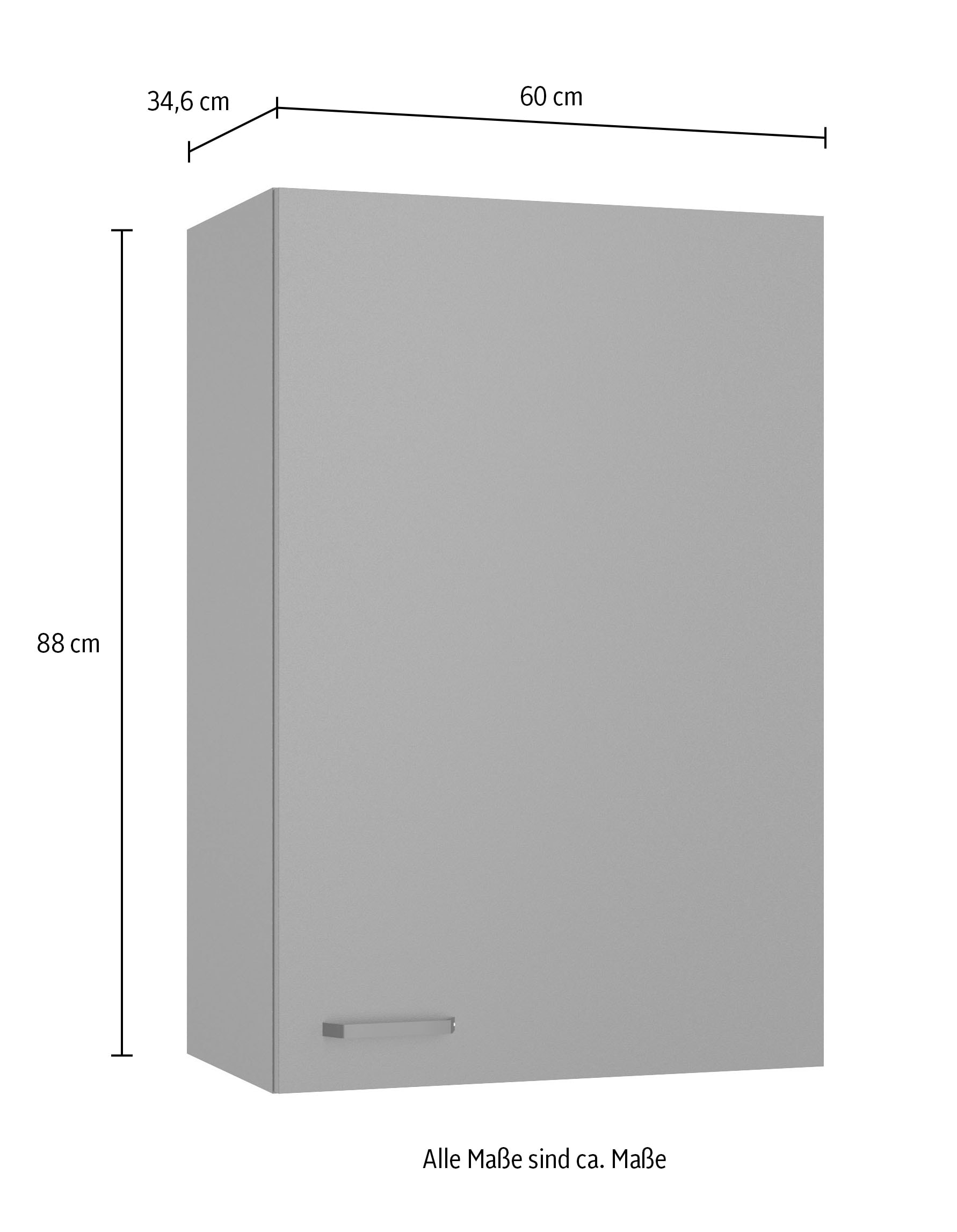OPTIFIT Hängeschrank »OPTImulti« Breite 60 cm, Höhe 89,6 cm, mit 1 Tür, 2 Einlegeböden
