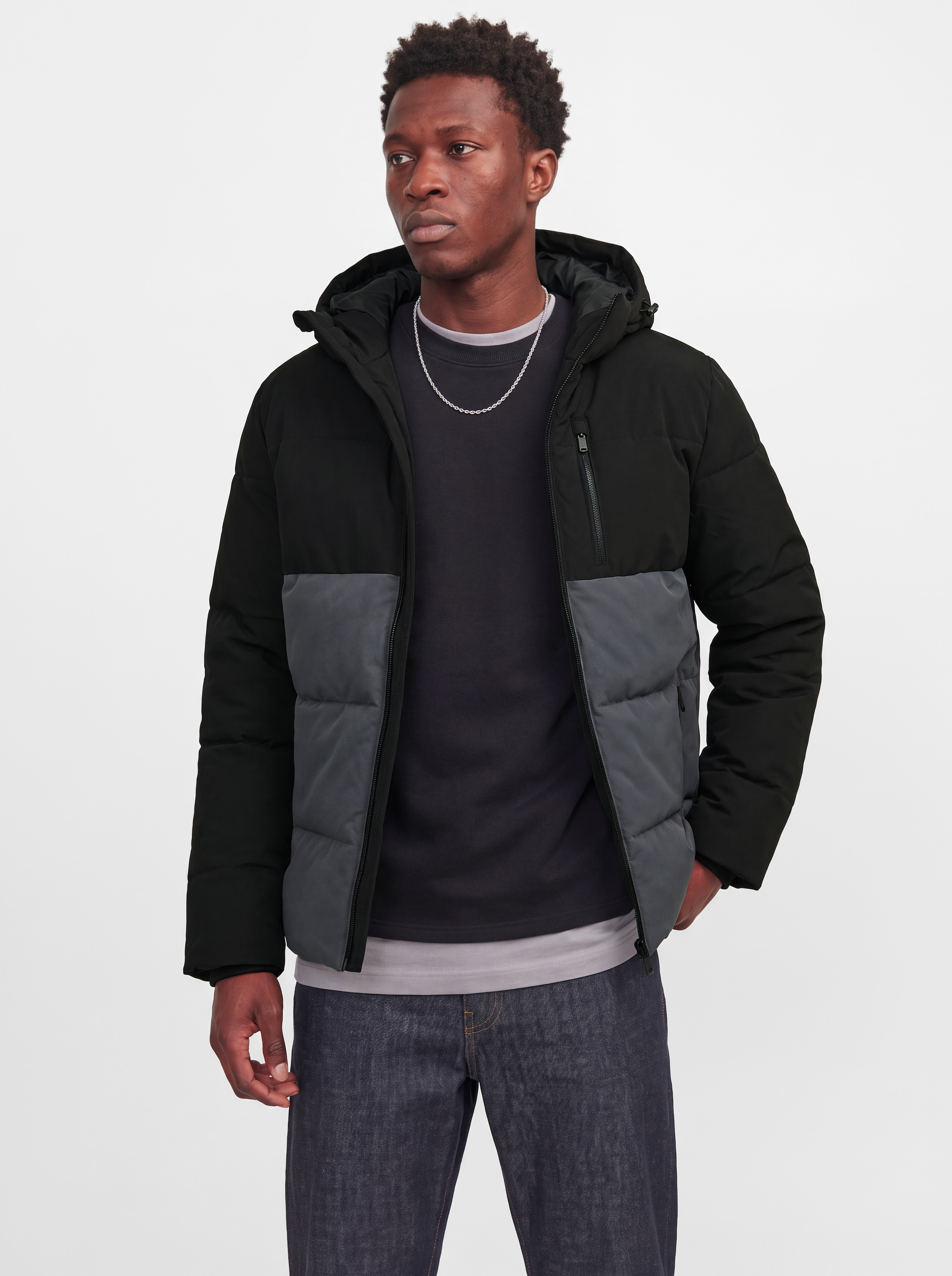 Jack & Jones Steppjacke »JJEBECKS PUFFER SN« mit Kapuze Kunstfaser, regular fit