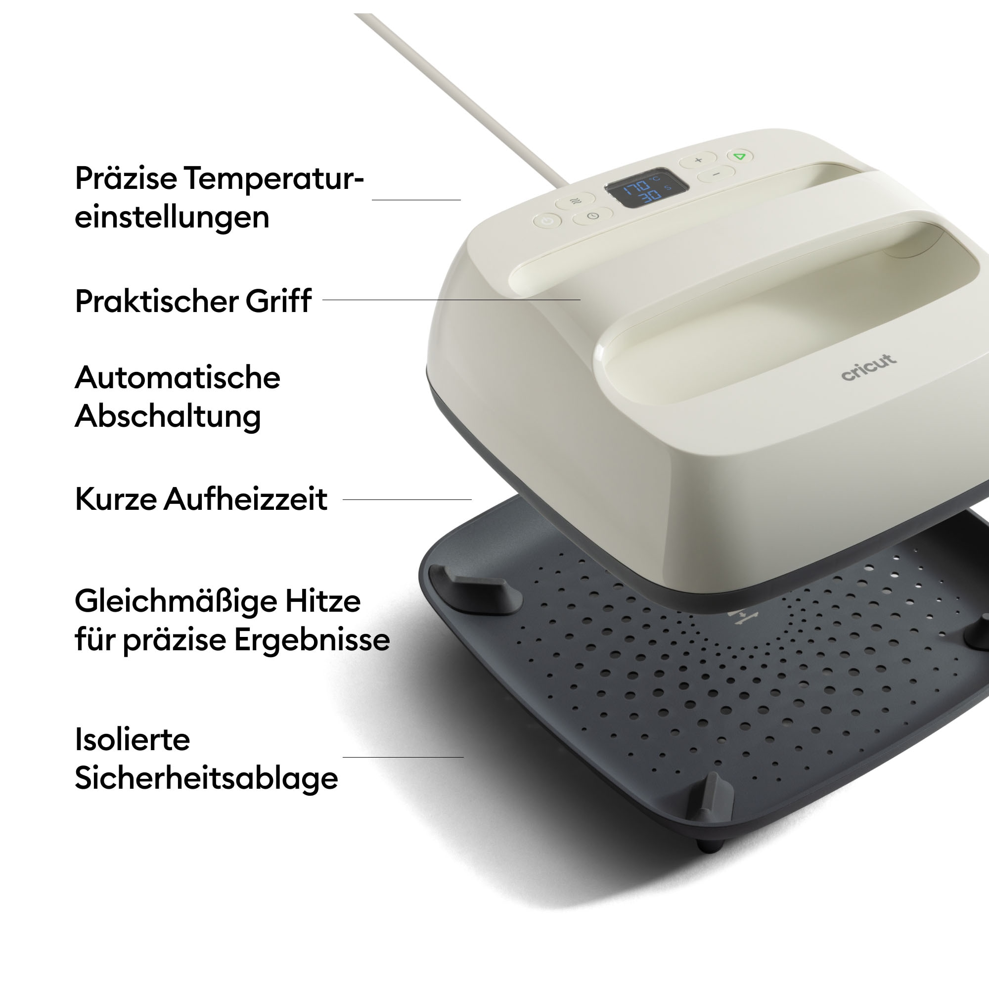 Cricut Transferpresse »EasyPress™ 3 – 22,5 cm x 22,5 cm« 22,5 cmx22,5 cm