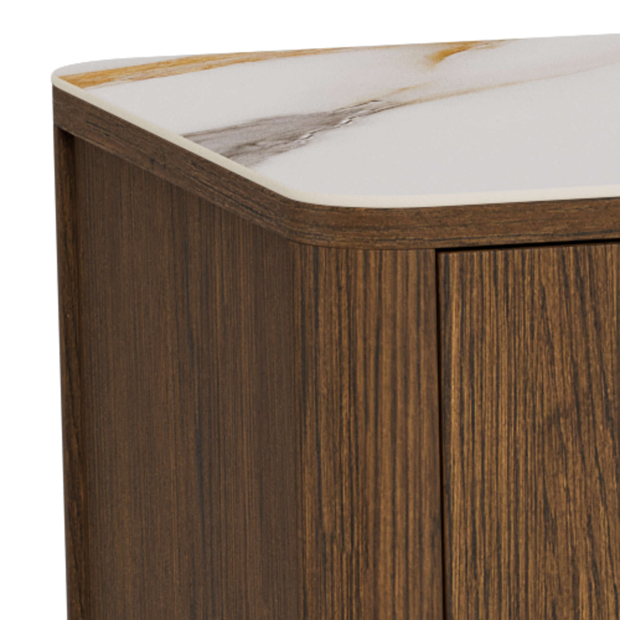 ACTONA GROUP Modules d'armoire »Southampton, Kommode« 1 cuis tlg. Buffet, 2 portes, 2 tiroirs, 2 étagères, chêne fumé, dessus en céramique
