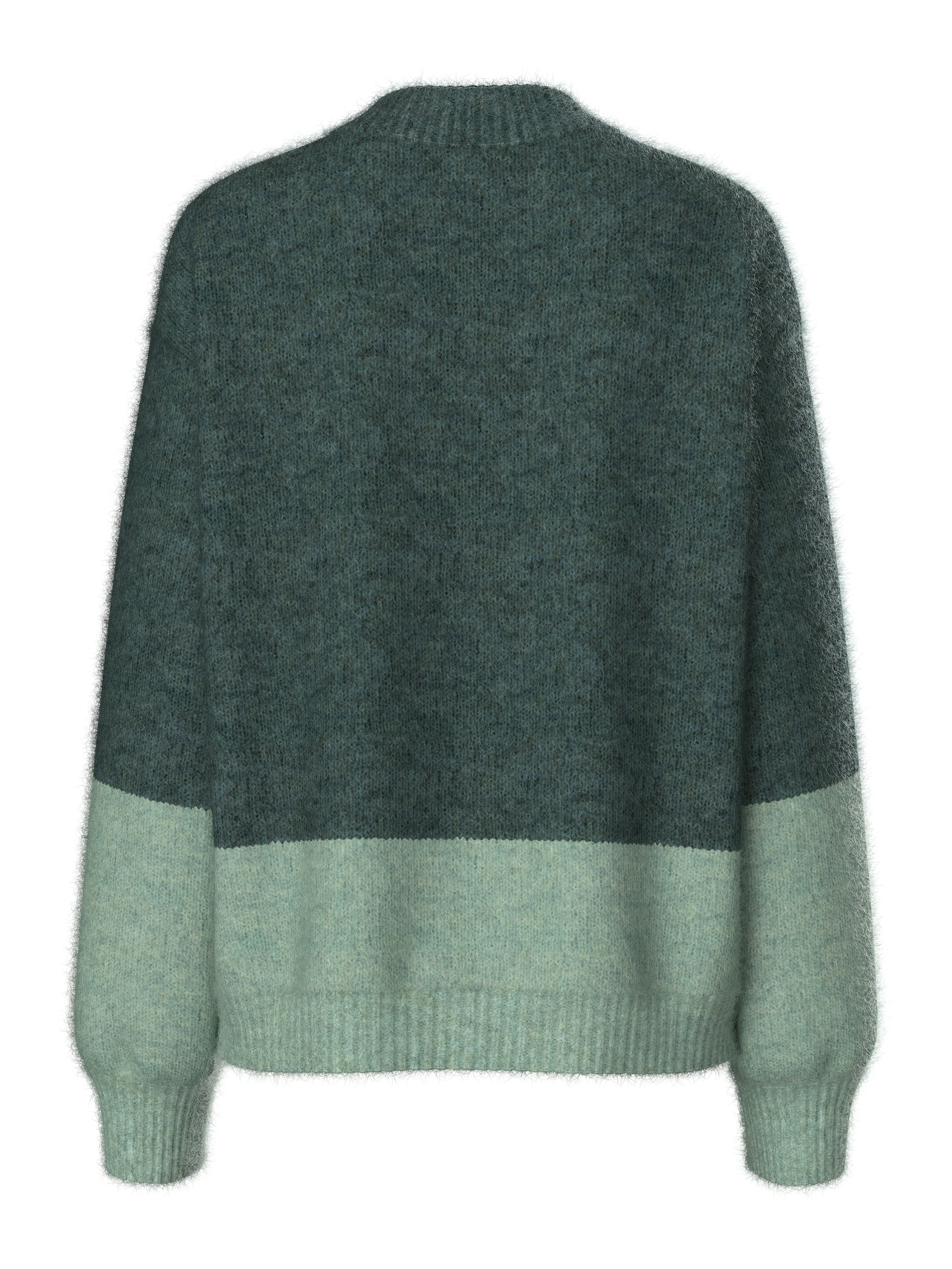pieces Pull à col rond »PCIVY LS O-NECK COLOR BLOCK KNIT PWP BC«, Colorblock Design
