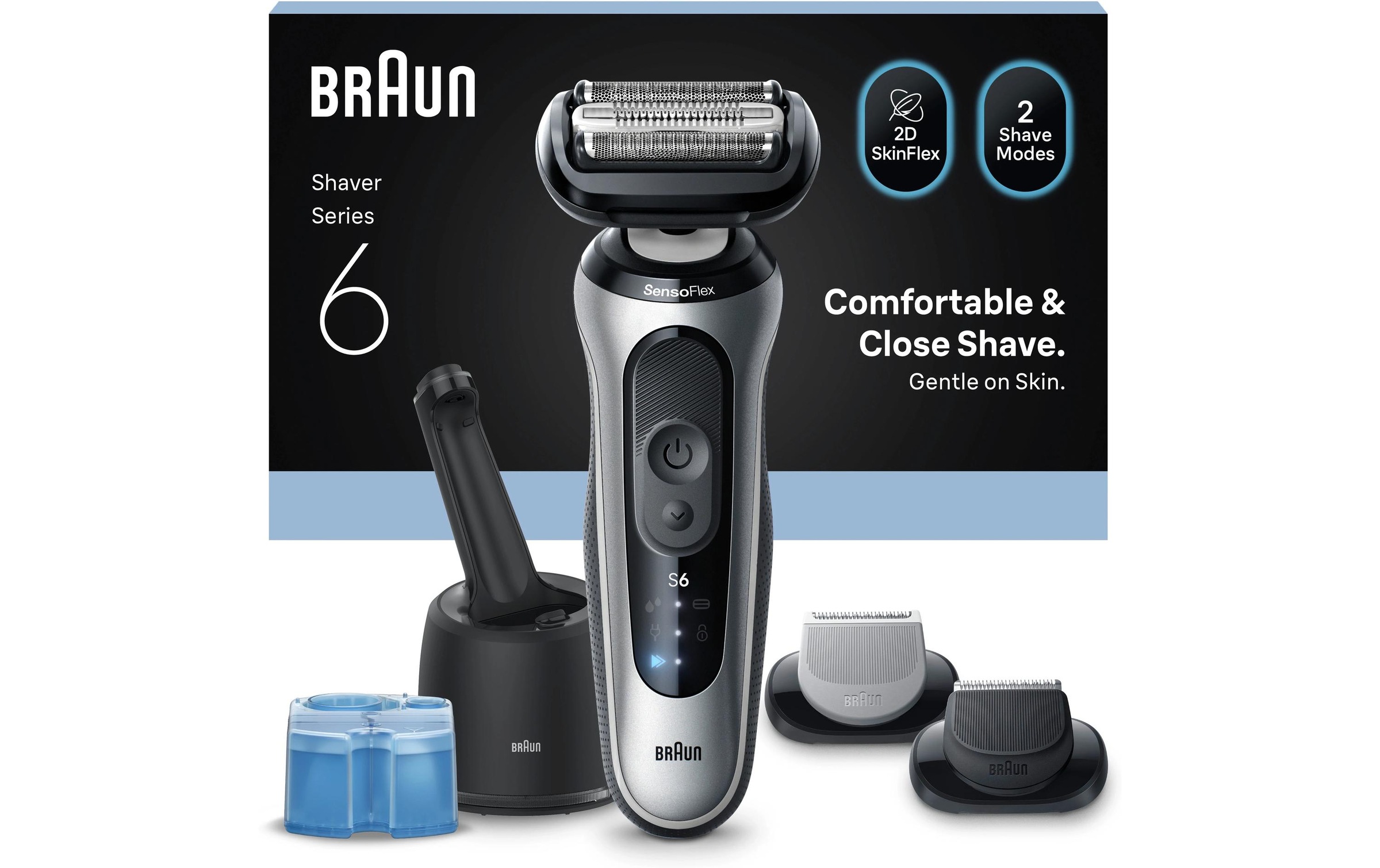 Braun Épilateur électrique pour le visage »Series 6 62-S7650cc« Reinigungsstation