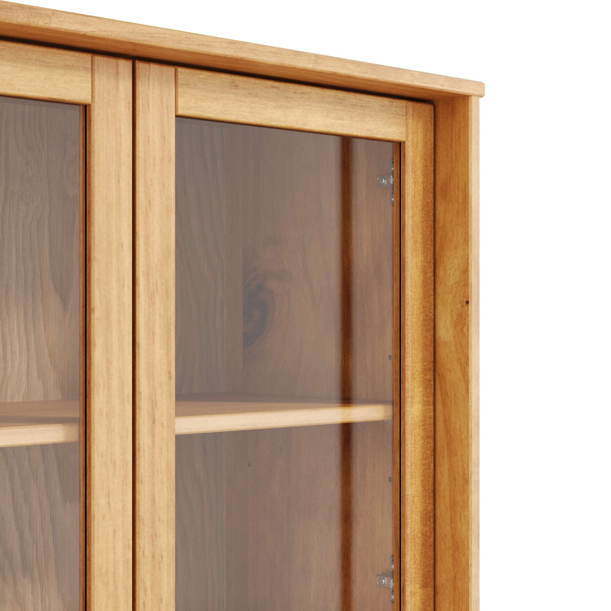 GOODproduct Vitrines »Malmedy Front mit gefrästen Rillen« en pin massif, ouverture par pression, FSC, largeur 80 cm, hauteur 180 cm
