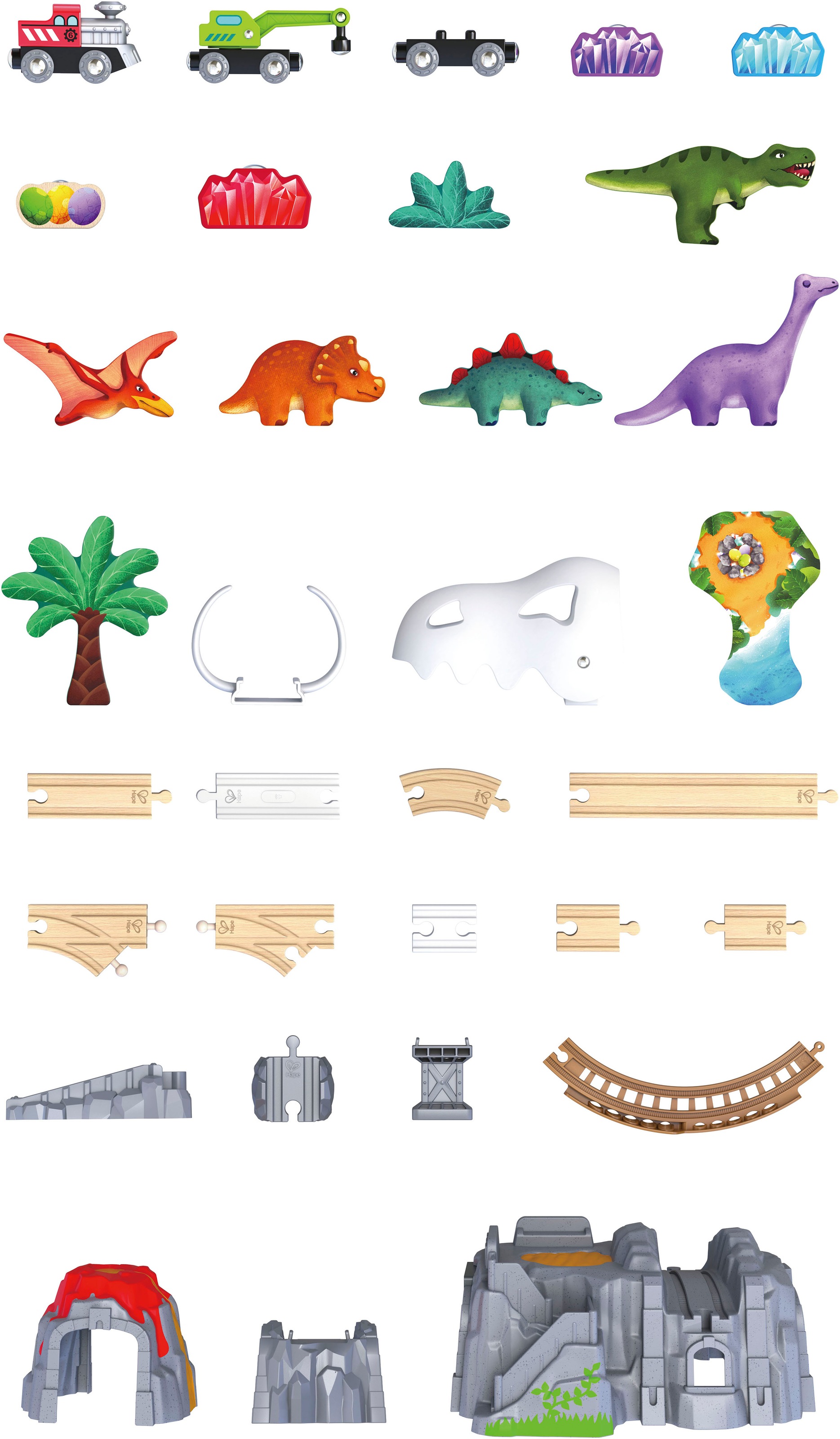 Hape Train jouet »Dino-Eisenbahn-Abenteuer« mit Licht- und Soundfuntkion