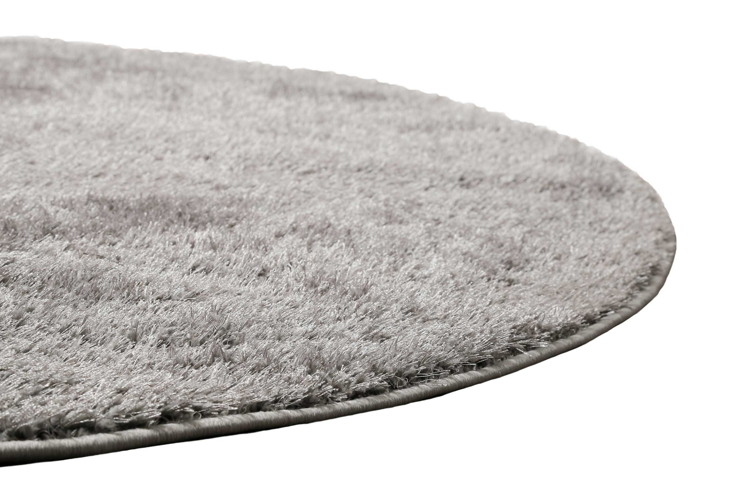 Homie Living Tapis »Flavio« Rond 30 mm Höhe Haut poil, tissé, doux, uni, salon, chambre, lavable