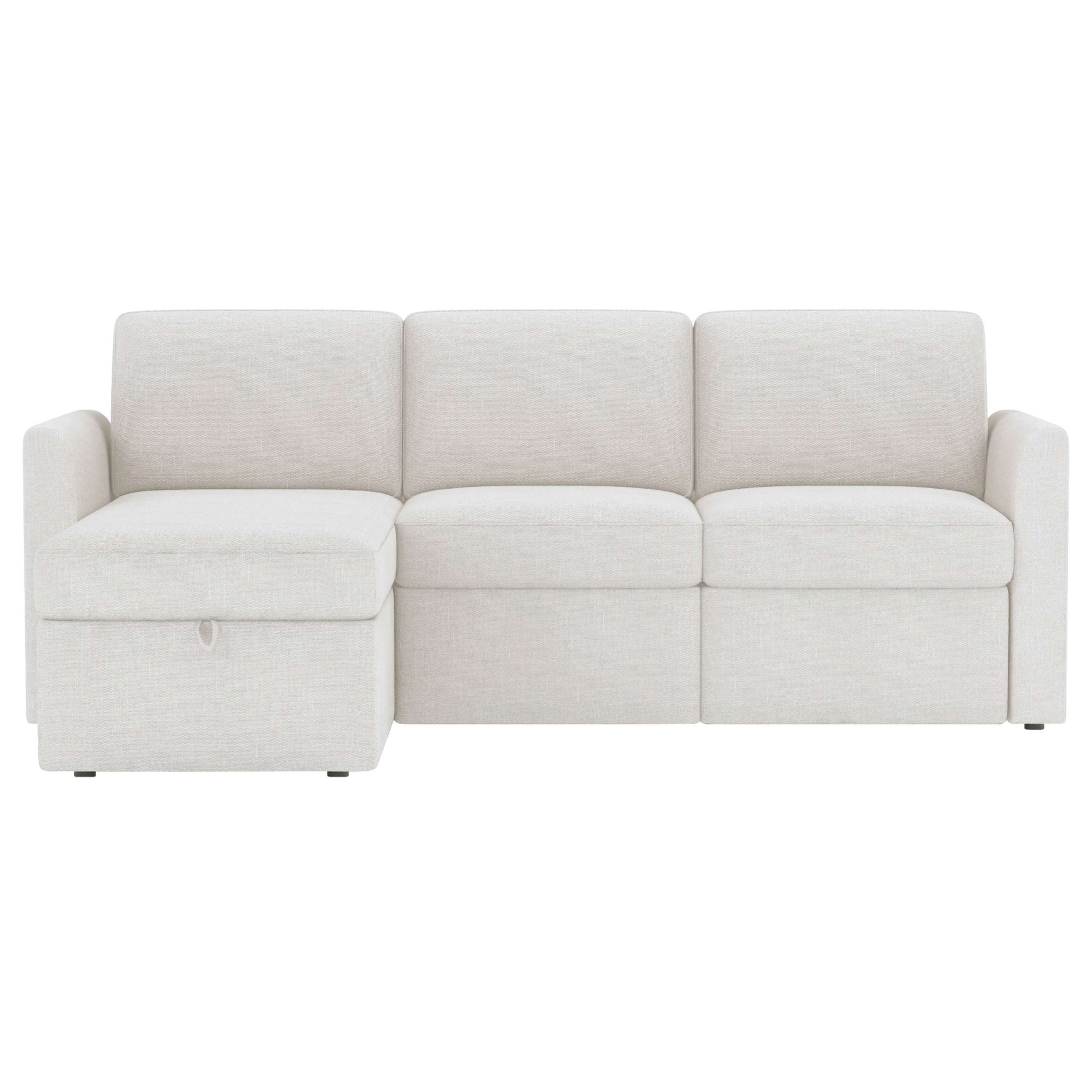 Dorel Home Canapé d'angle »NORDHUS, L-Form, 200 cm, Recamiere rechts/links montierbar« grosser Stauraum, softer Cord und feiner Webstoff-Bezug
