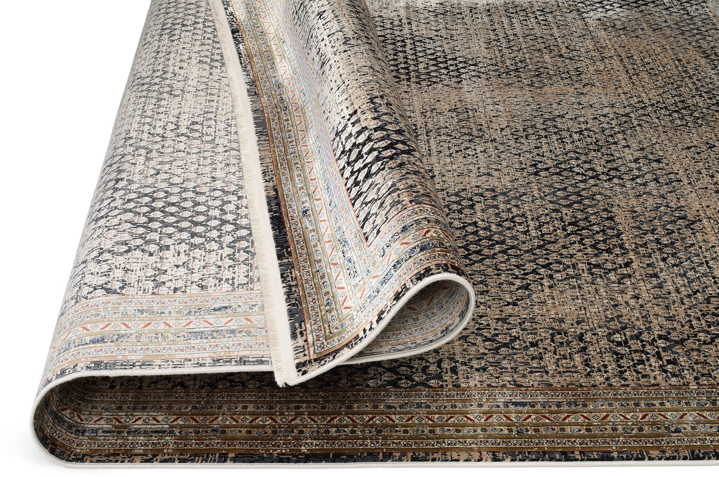 WK WOHNEN Teppich »POINTS« rechteckig 7 mm Höhe hochwertiger Materialmix mit seidigem Glanz