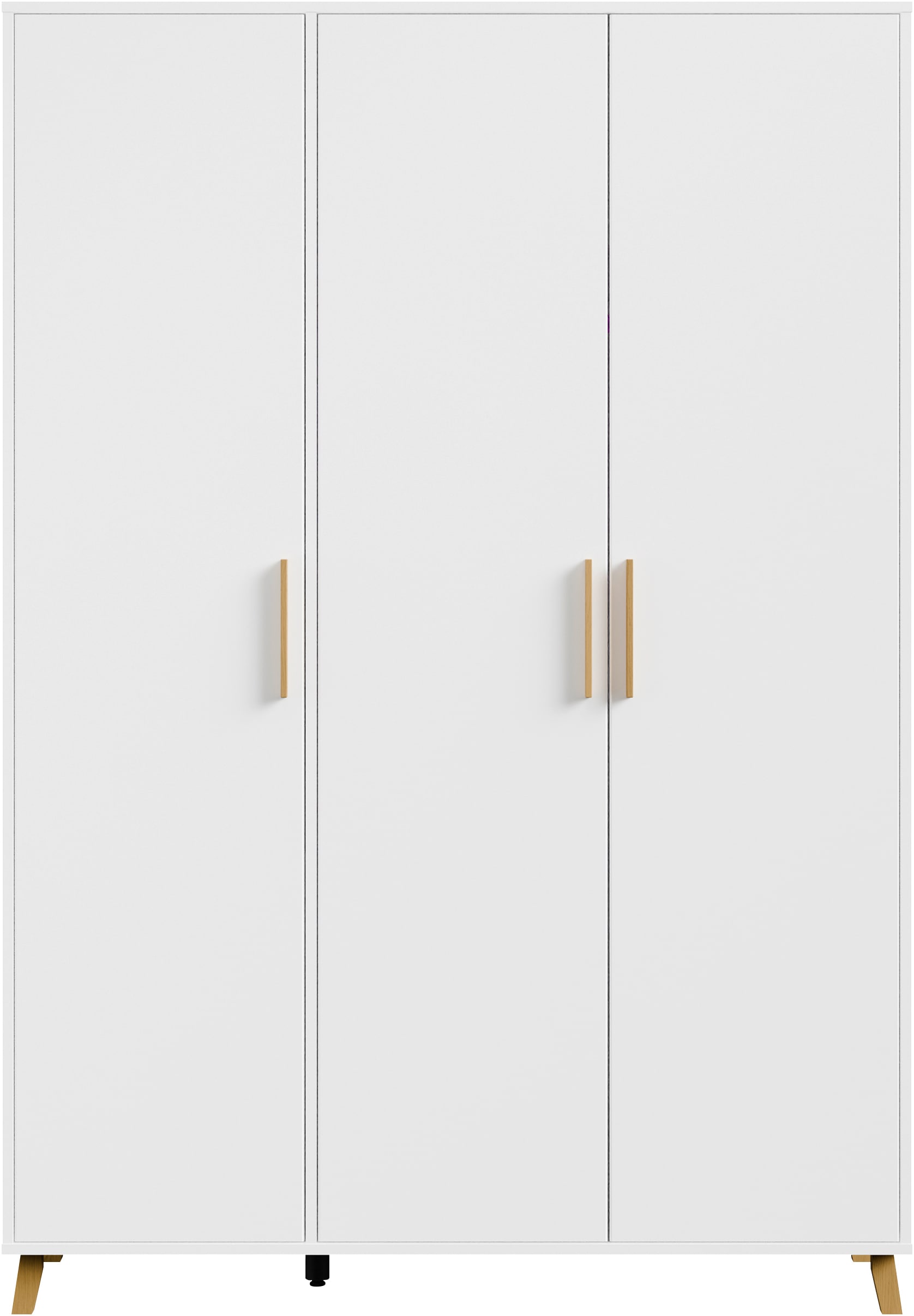rauch Drehtürenschrank »Kleiderschrank Schrank Garderobe SHINJO Breiten 93/140/187 cm« in 3 verschiedenen Ausstattungen BASIC/CLASSIC/PREMIUM,  Griffe und Füsse aus Massivholz, viel Stauraum MADE IN GERMANY