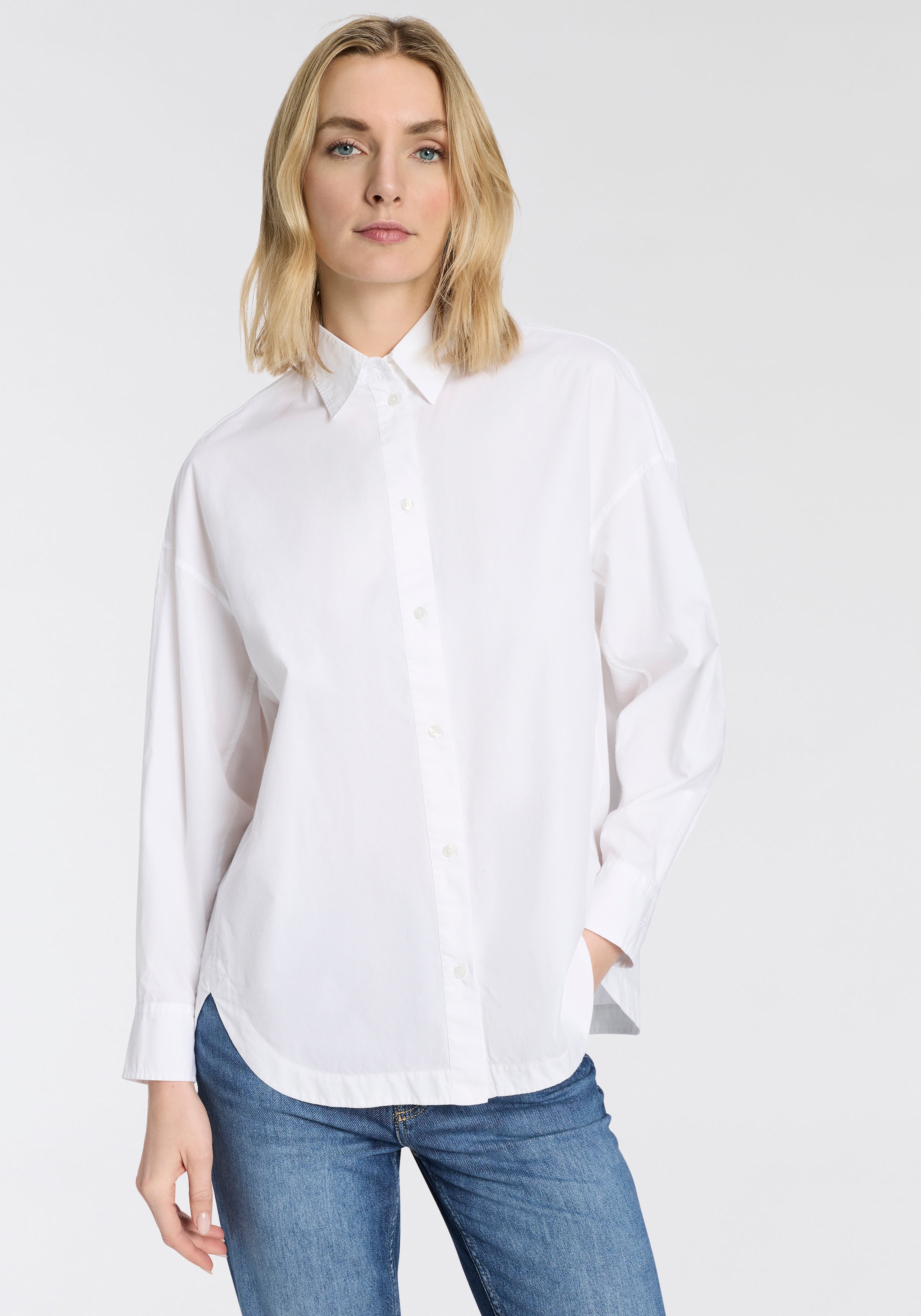 BOSS ORANGE Blouse chemise »Bostatta Premium Damenmode« im Oversize Fit