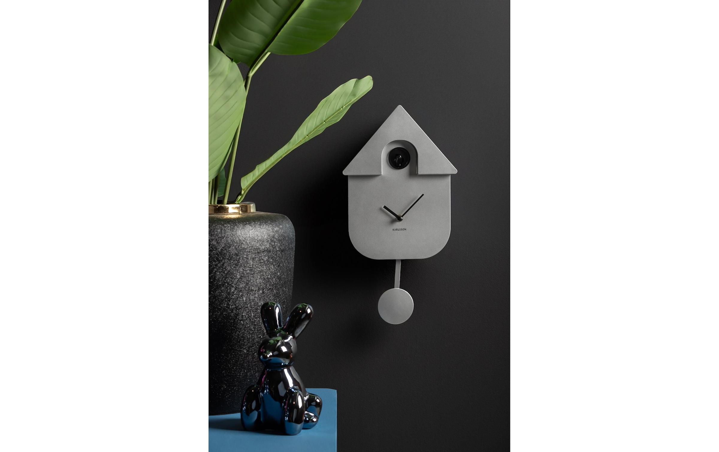 Karlsson Wanduhr »Modern Cuckoo Metallic«