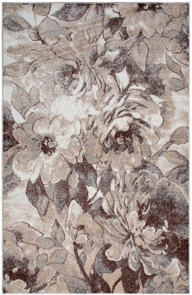 GOODproduct Teppich »Almrose« rechteckig 9 mm Höhe mit besonders weichem Flor, Blumen Muster, florales Design, Kurzflor