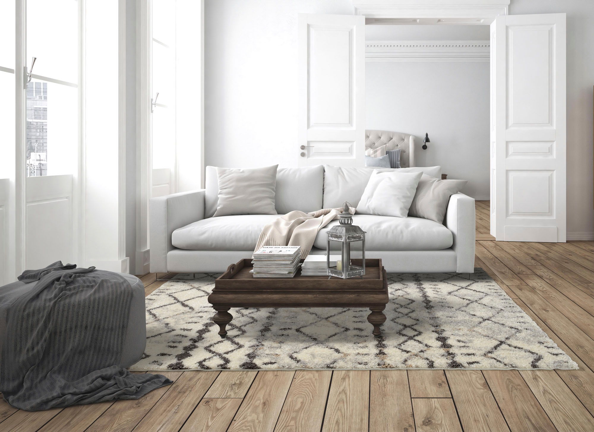 GALLERY M branded by Musterring Teppich »MAROK« rechteckig 12 mm Höhe moderner Kurzflor, grafisches Dessin, Wohnzimmer