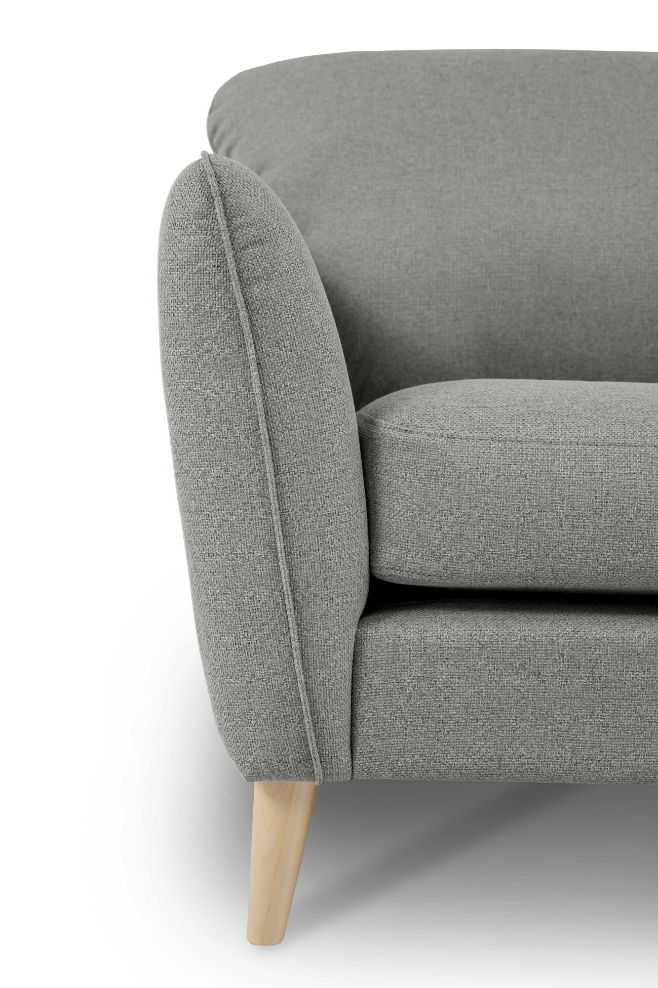 Home affaire 2-Sitzer »MARSEILLE Kompaktsofa 170 cm, Cord, Flachgewebe, Struktur, Webstoff« Massivholzbeine Eiche, Landhausstil, Wellenunterfederung
