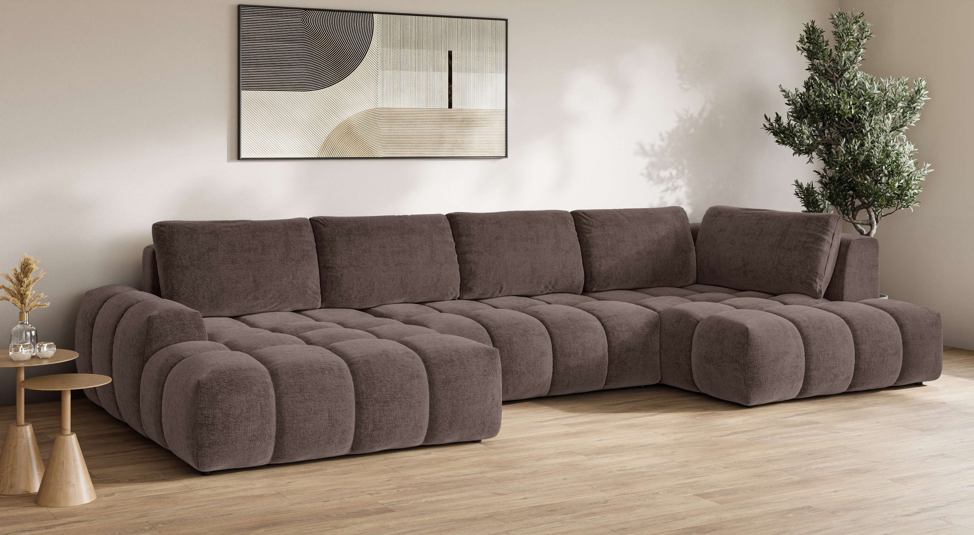 GOODproduct Paysage de salon »AZITA U-Form, Breite 363 cm - OTTO. Verlässliche Qualität.« optionnellement comme canapé-lit avec coffre, aspect bulle