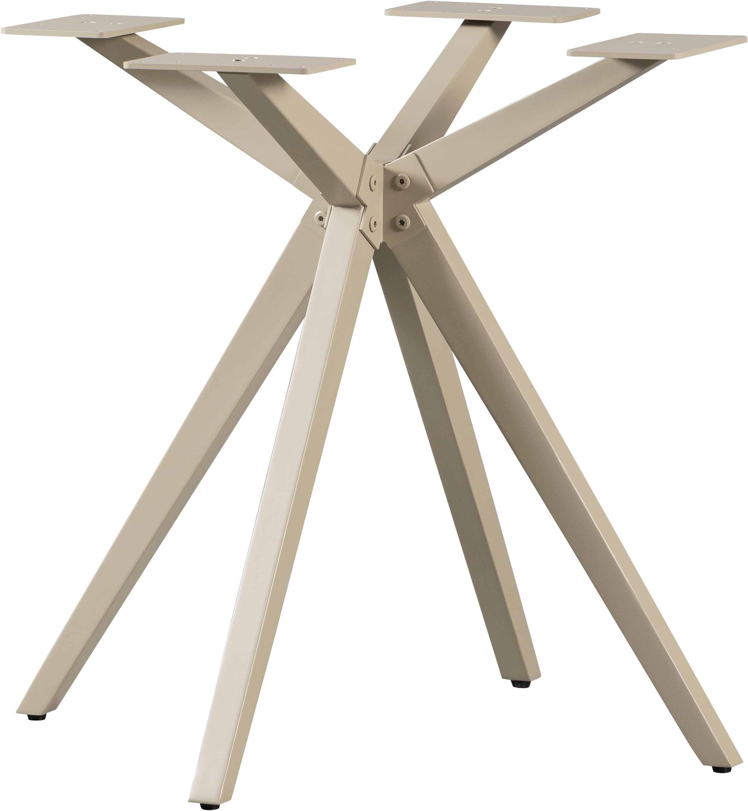WOOOD Pied de table »Tablo Holland aus Metall mit Pulverbeschichtung Ø 80 x H 72 cm« structure croisée Ø 3,5 cm, capacité de charge 120 kg, facile à monter