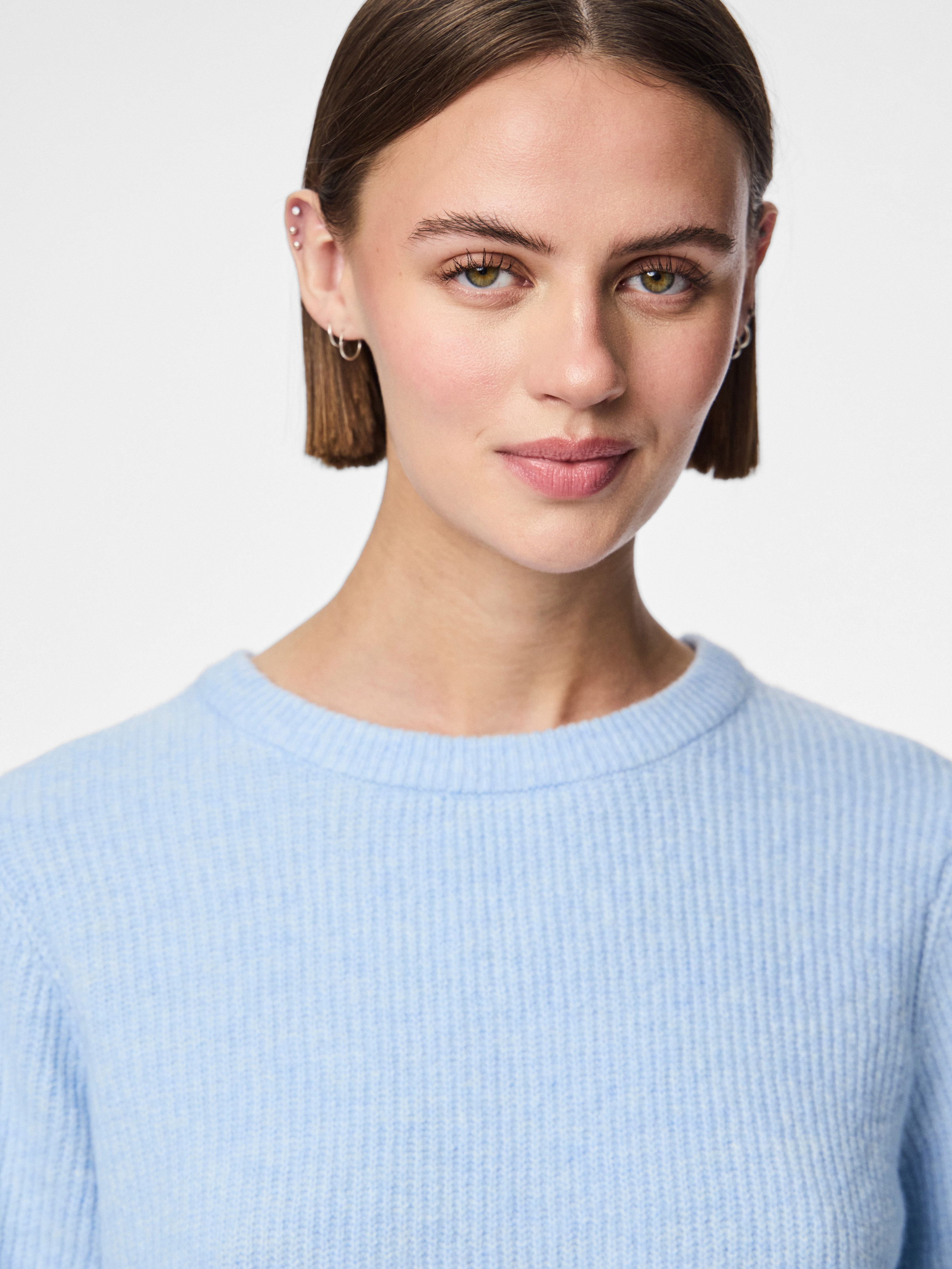 pieces Pull en tricot »PCSILLY SS O-NECK KNIT NOOS BC« mit weiten, kurzen Ärmeln