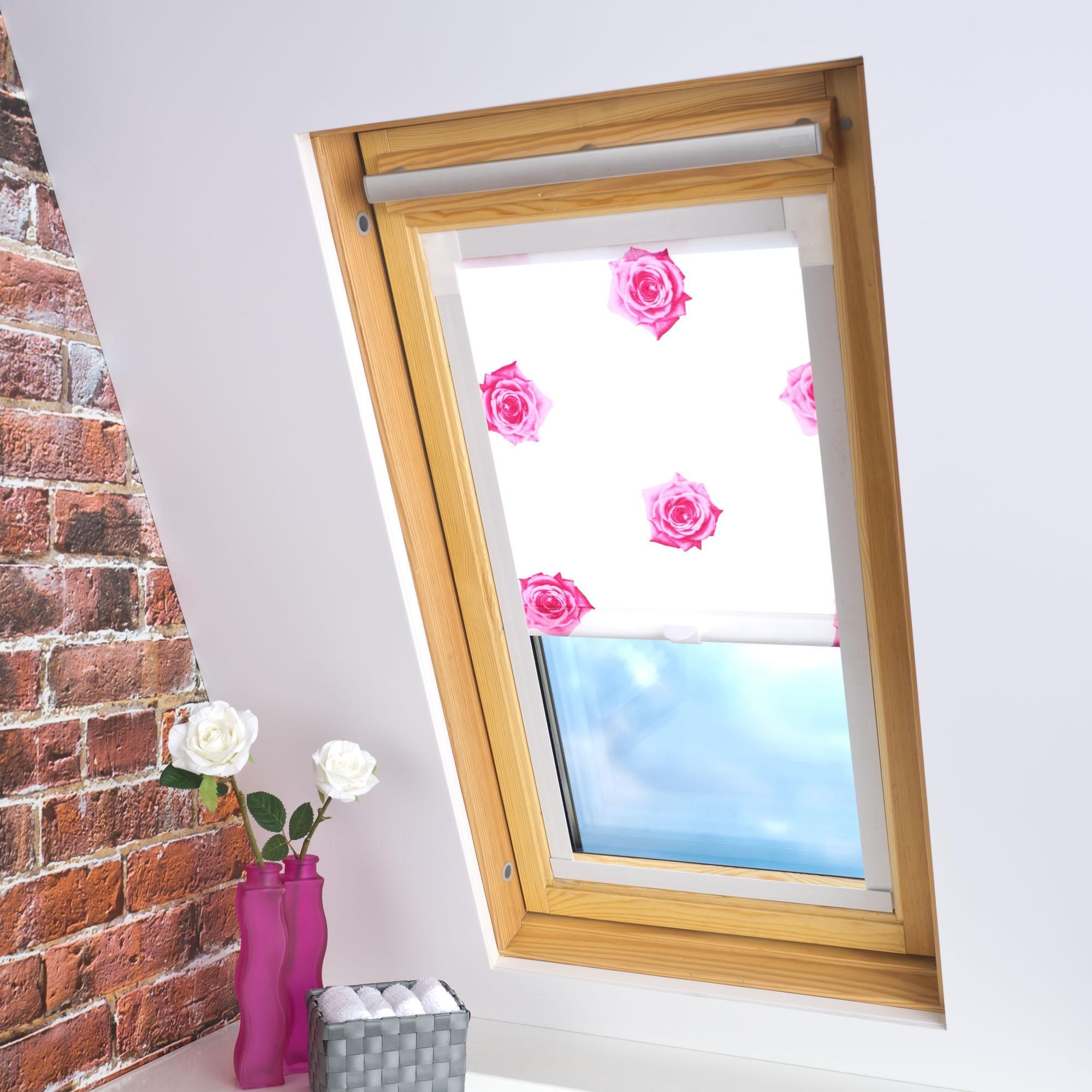 Liedeco Dachfensterrollo »Dekor« Lichtschutz in Führungsschienen Dachfensterrollo Dekor