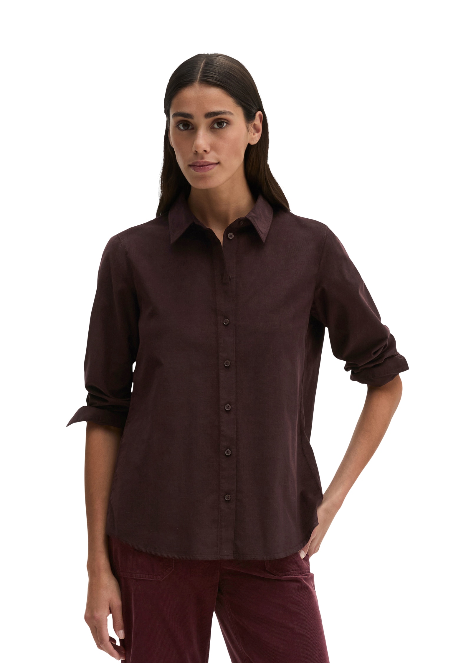 Marc O'Polo Blouse à manches longues regular en velours côtelé doux