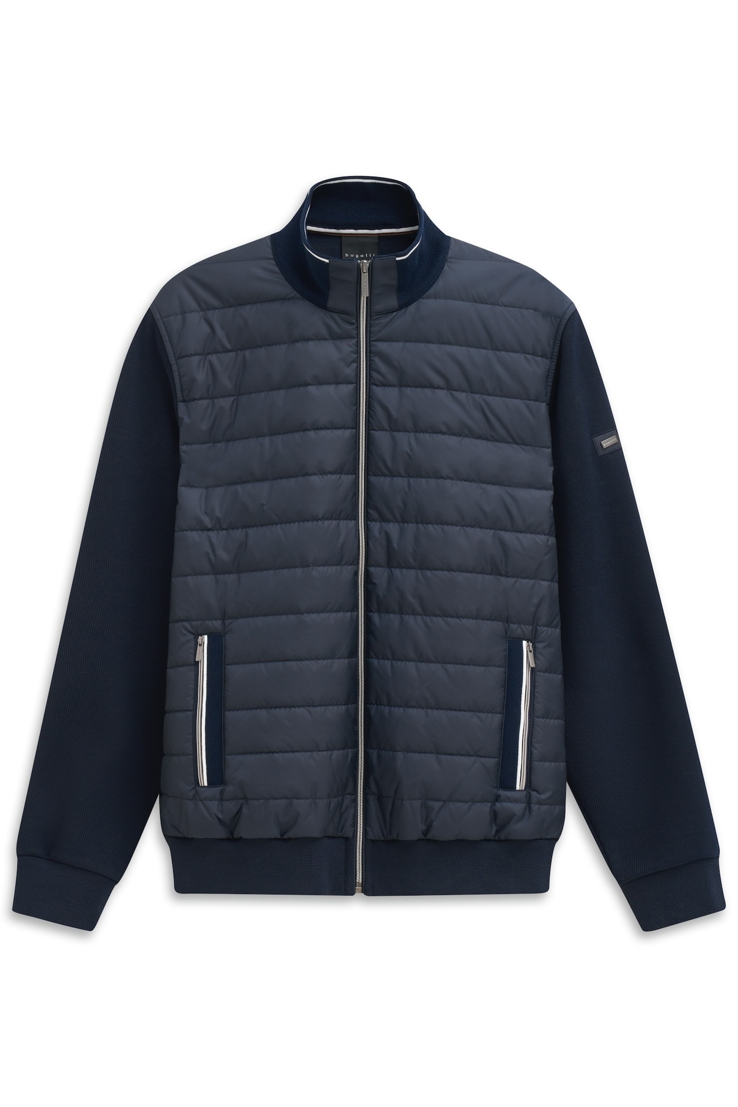 bugatti Veste sweat »Basic Essential« Modern Fit in Stepp-Optik