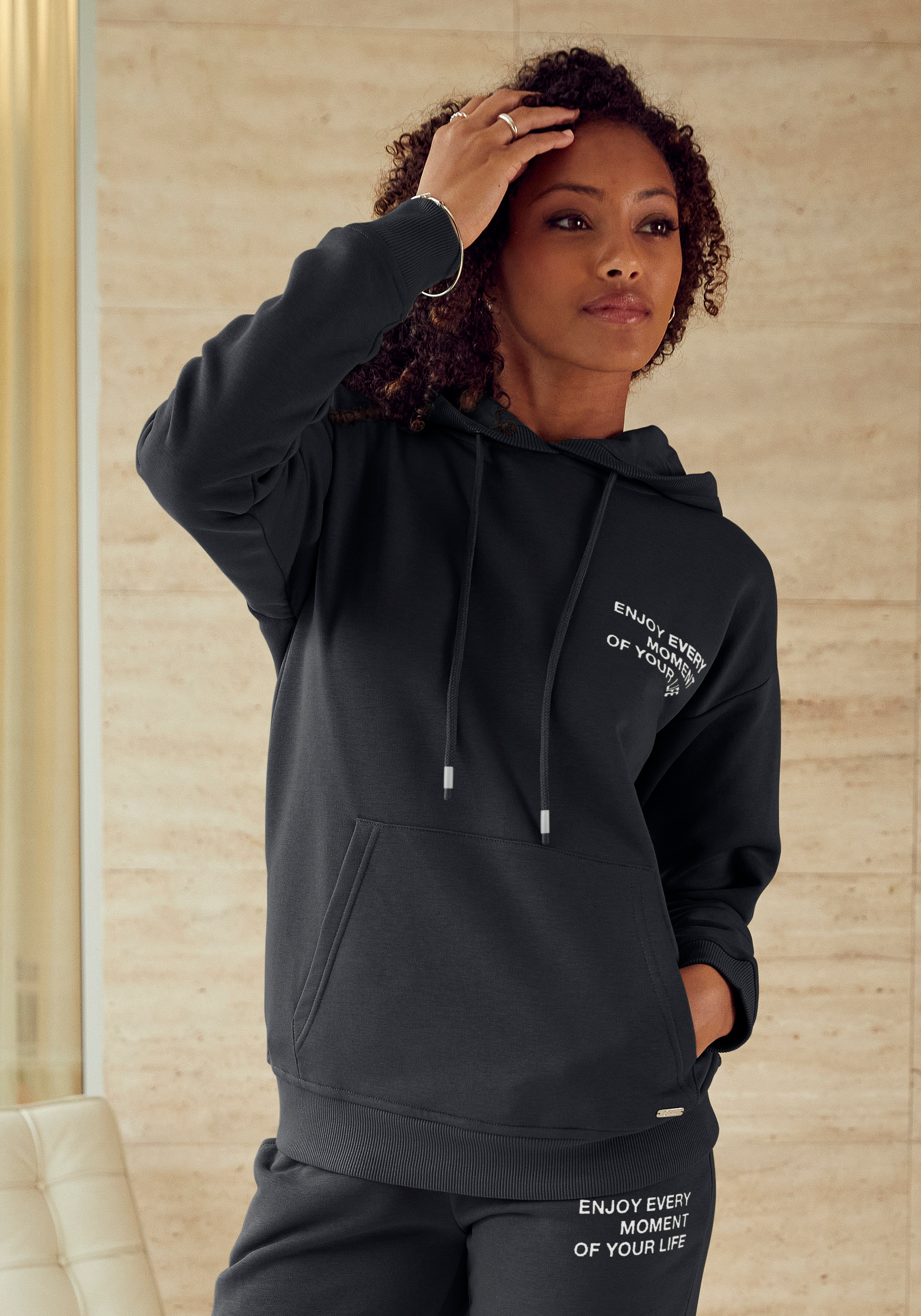 Buffalo Hoodie »- Kapuzensweatshirt«, avec imprimé statement, vêtements d'intérieur
