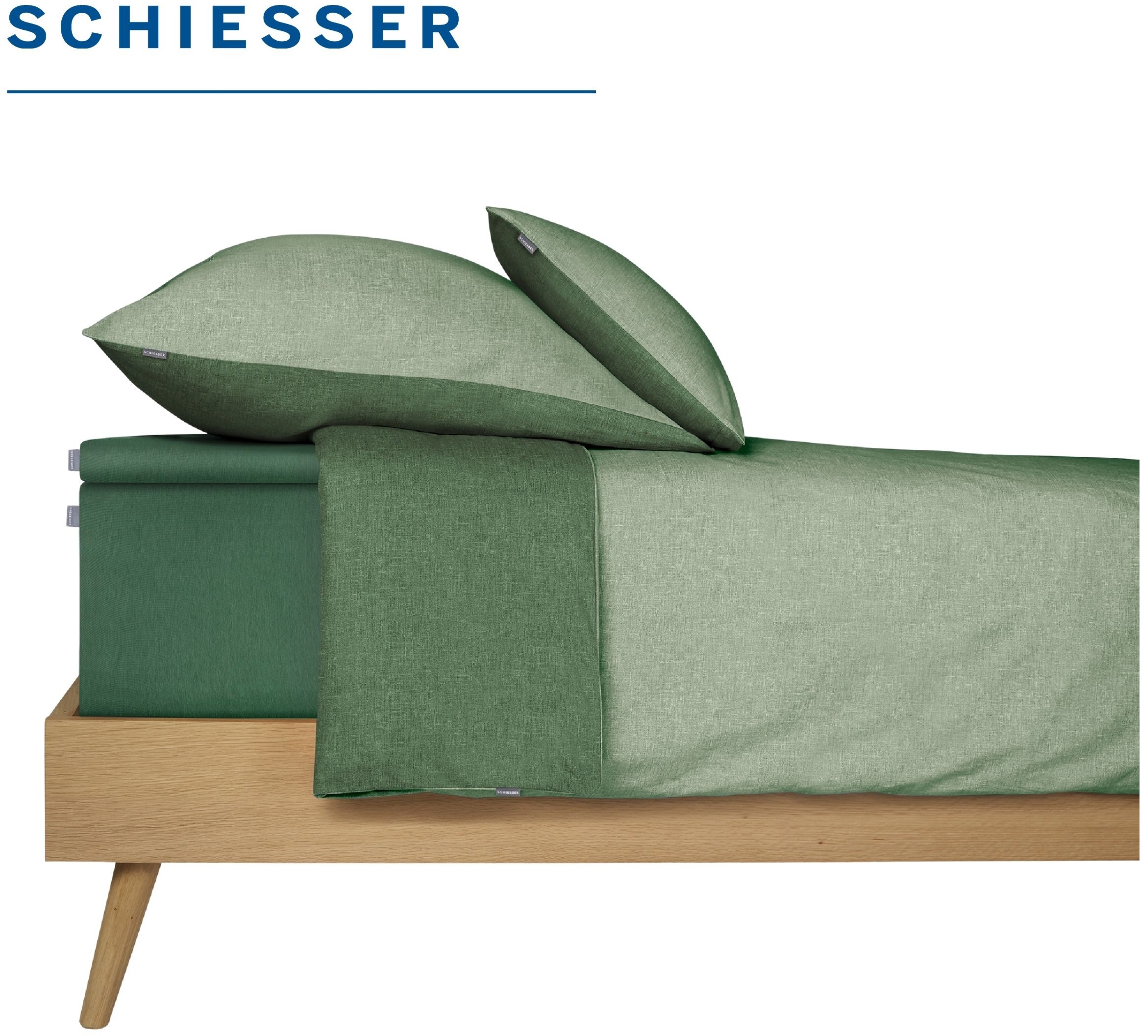 Schiesser Draps de lit »Flexi aus 95% Baumwolle und 5% Elastahan in Premium-Qualität« adapté aux matelas hauts et lits boxspring, Made in Green