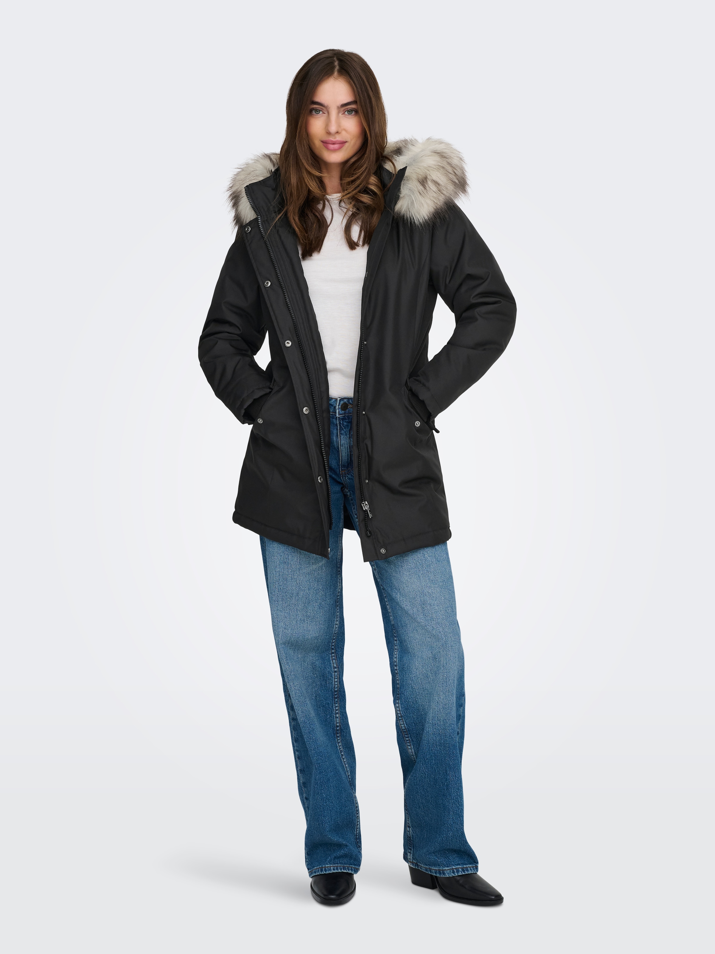 ONLY Parka »ONLNEWKATY PARKA LIFE OTW CC« mit Kapuze