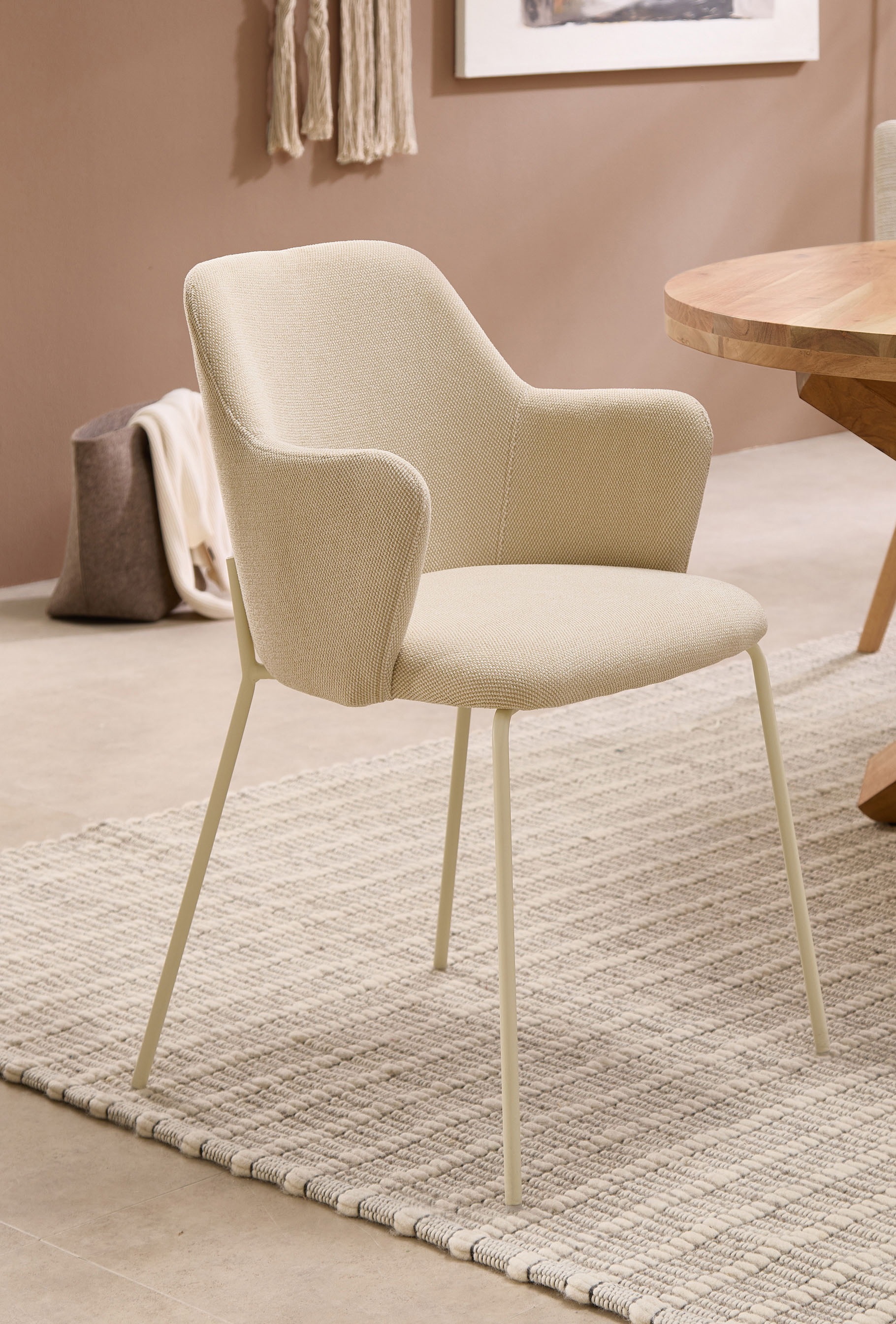 Stolkom Chaise avec accoudoirs »Lissi BxHxT 60x84x44 cm« (Ensemble) 4 cuislargeur 60 cm, structure métallique