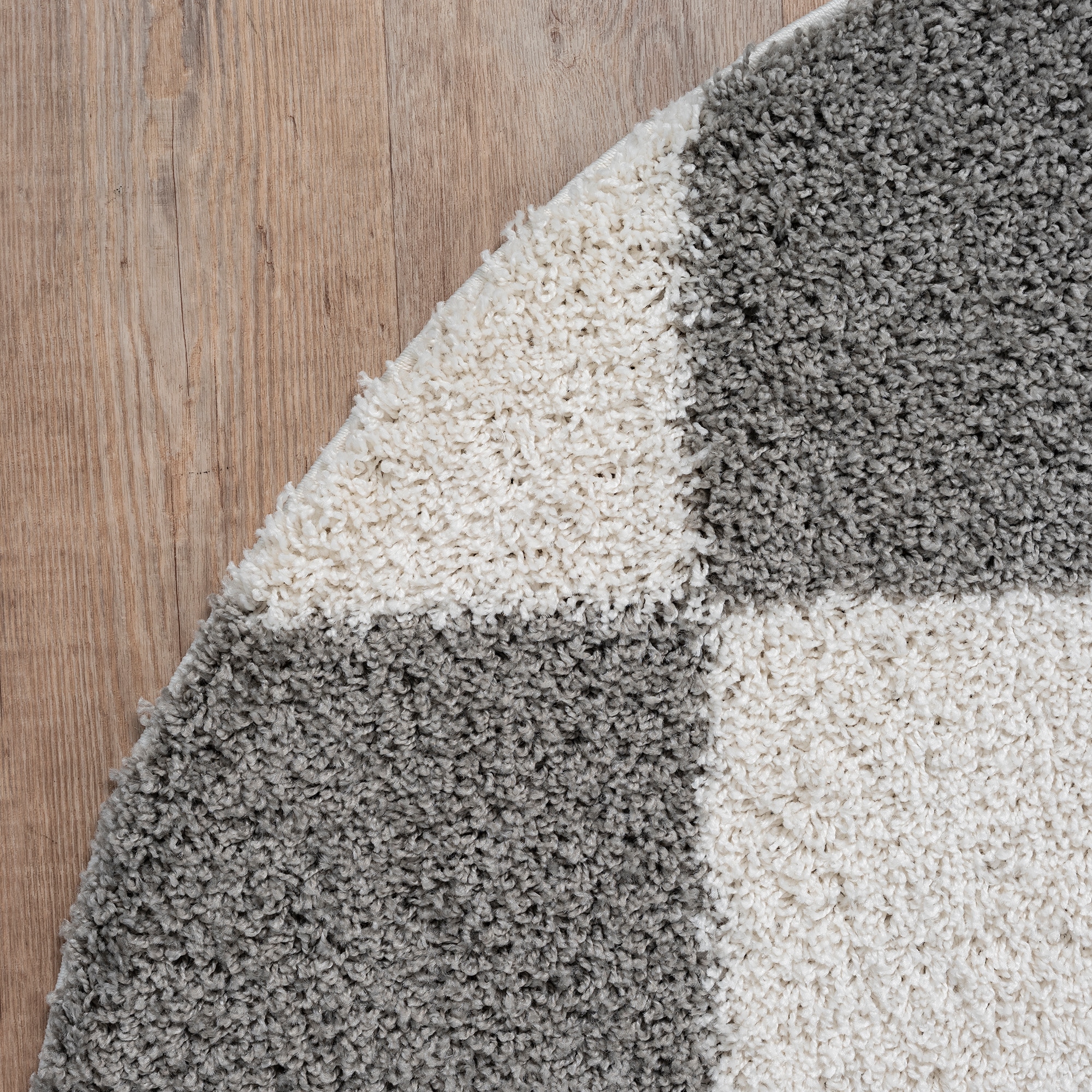 Sanat Hochflor-Teppich »Milano 1250 , auch als Läufer und in Rund« rund 30 mm Höhe Hochflor, Shaggy, Karo, Wohnzimmer, Schlafzimmer