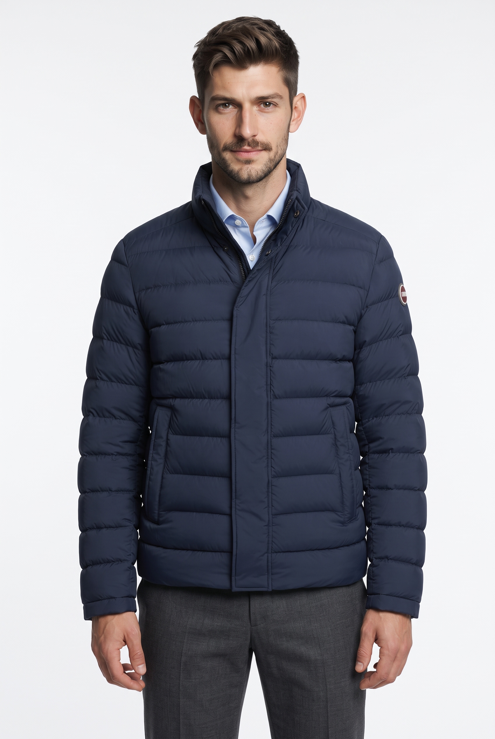 Colmar Doudoune sans capuche avec patte de boutonnage cachée, coupe régulière, col montant