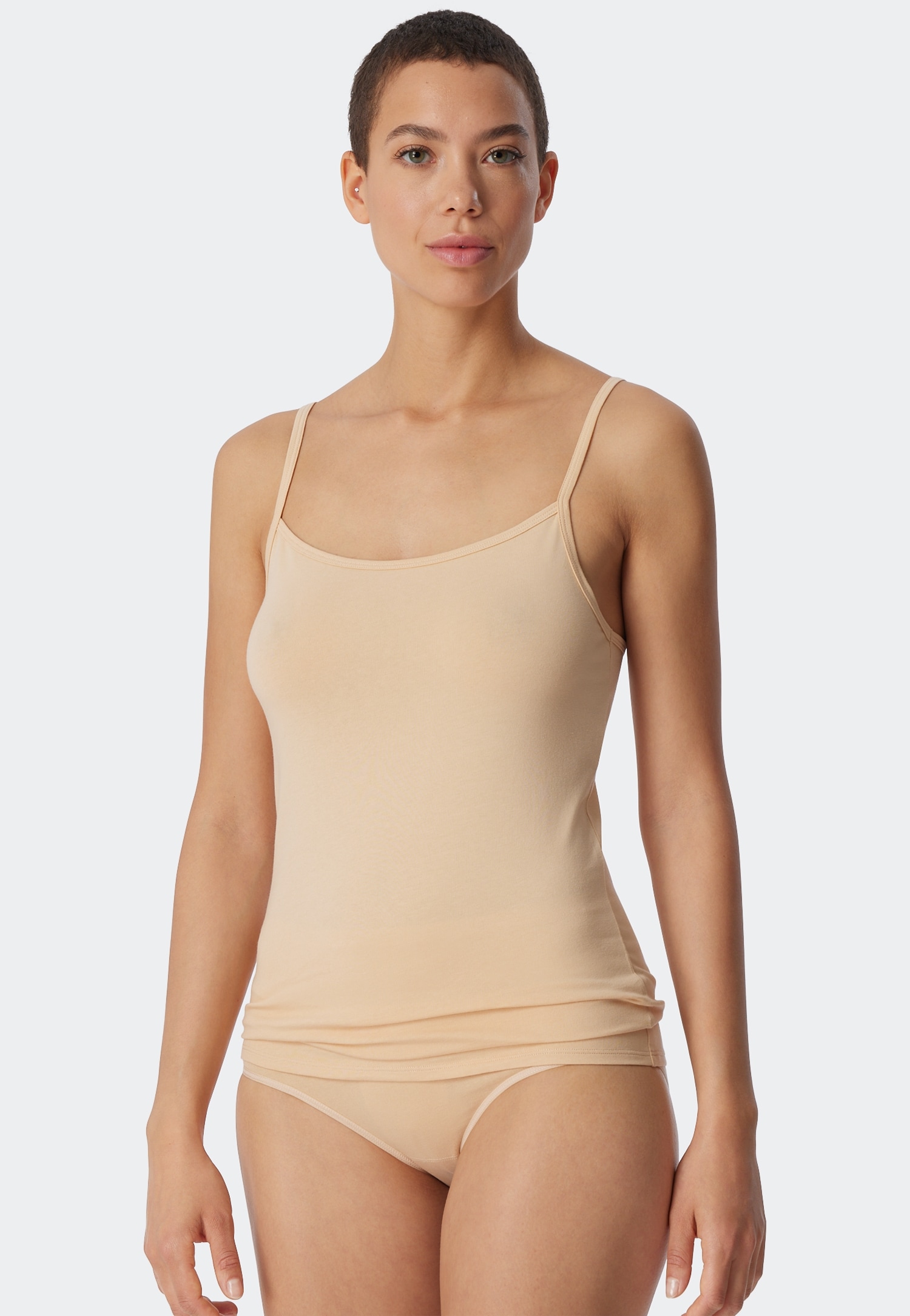 uncover by SCHIESSER Spaghettitop »Uncover Cotton« tiefer Rundhalsausschnitt, schmale Träger, elastisch, weich