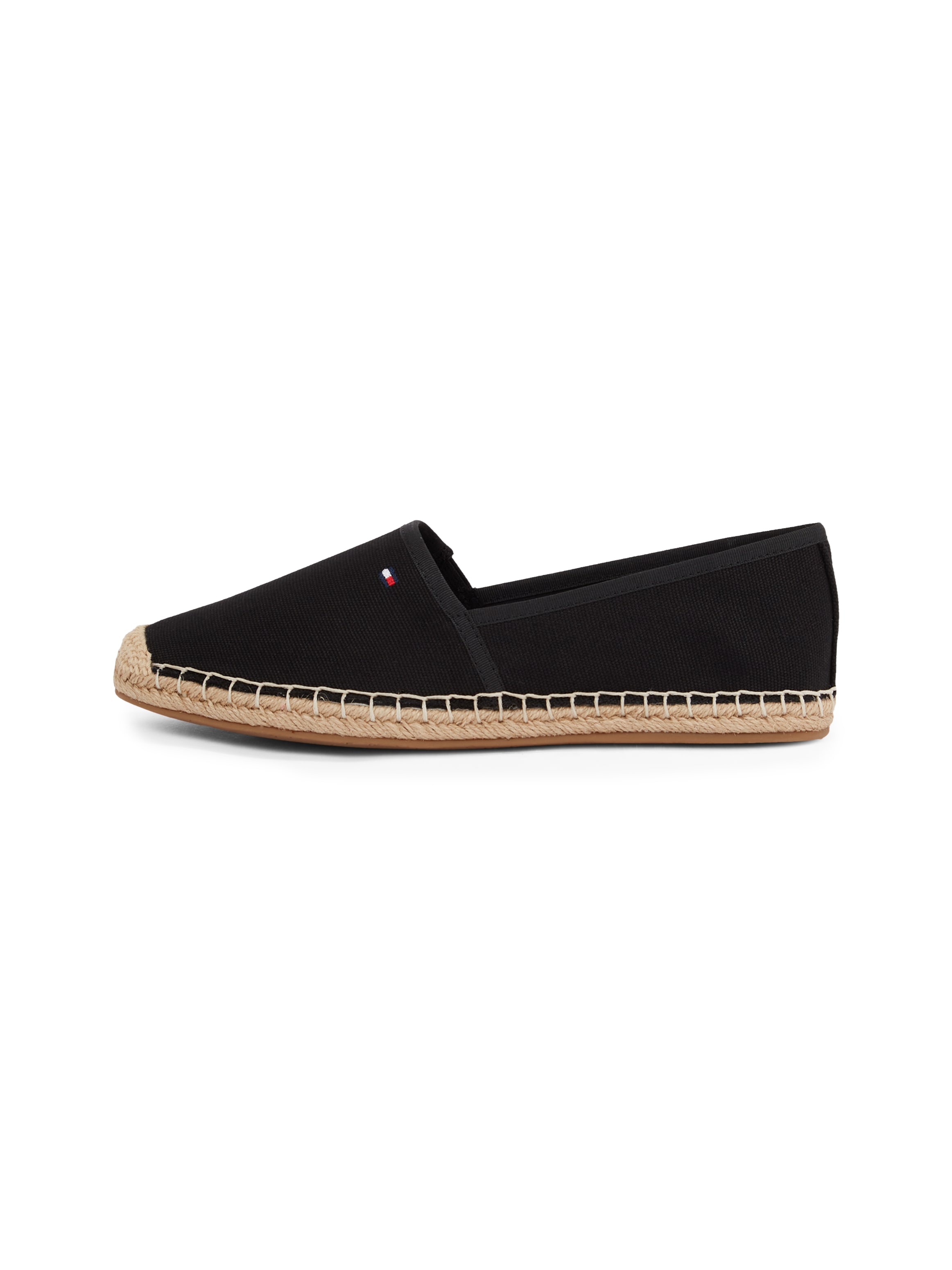 Tommy Hilfiger Espadrille »FLAG CANVAS ESPADRILLE«  mules, ballerines, chaussures confort, revêtement en jute et coutures décoratives, forme étroite