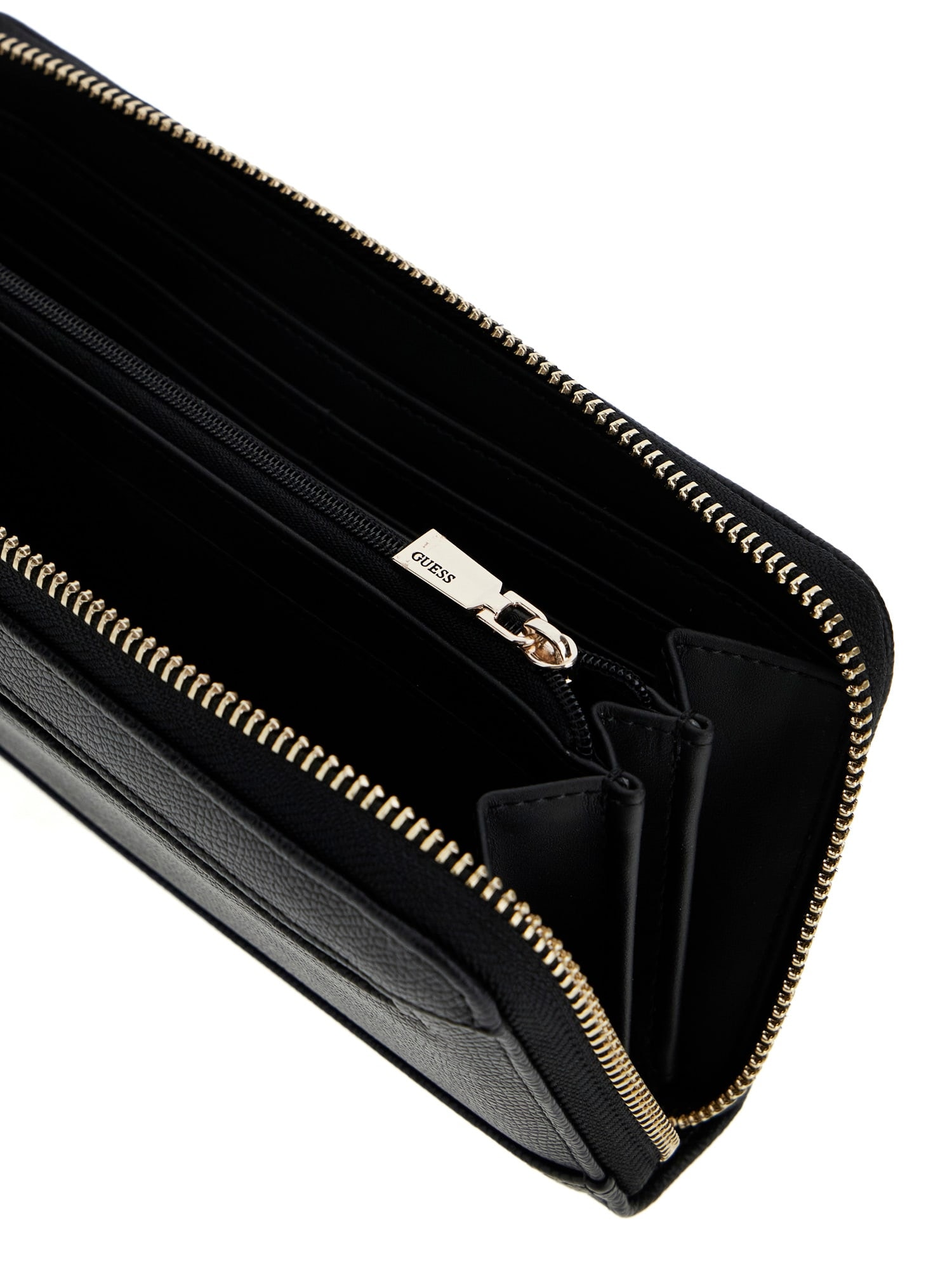 Guess Porte-monnaie »AMORETTE SLG LRG ZIP AROUND« Damen Portemonnaie, Geldbeutel mit edlem Logoschriftzug