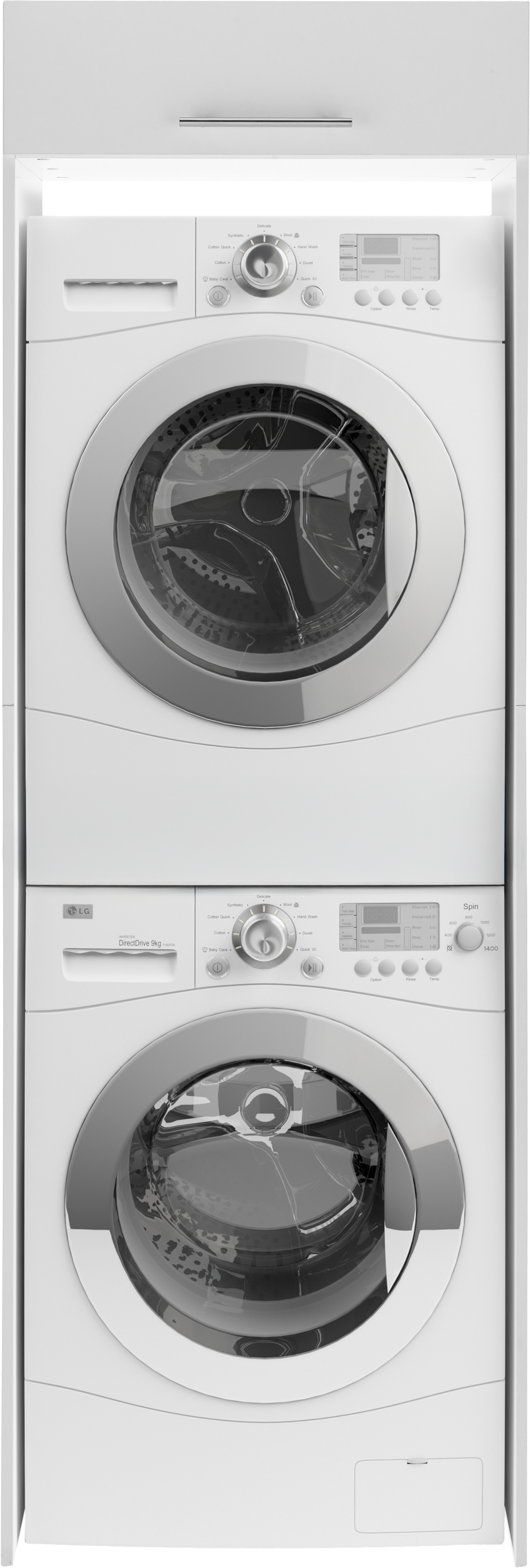 RESPEKTA Armoire pour machine à laver »Clara« (B x T x H)  67,4 x 67,6 cm x 200 cm