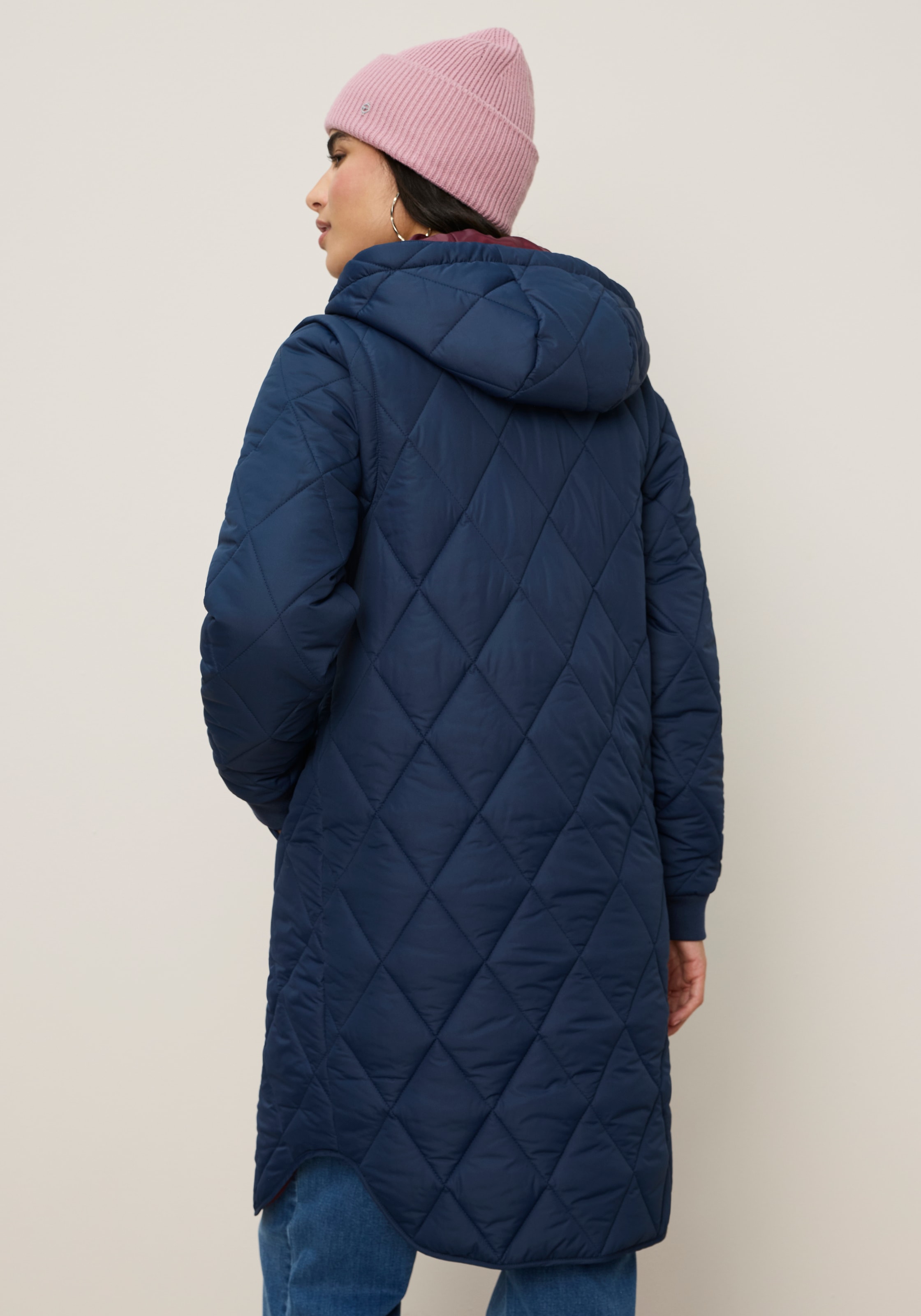 Tamaris Manteau d'hiver avec manches et capuche amovibles - peut aussi se porter en gilet