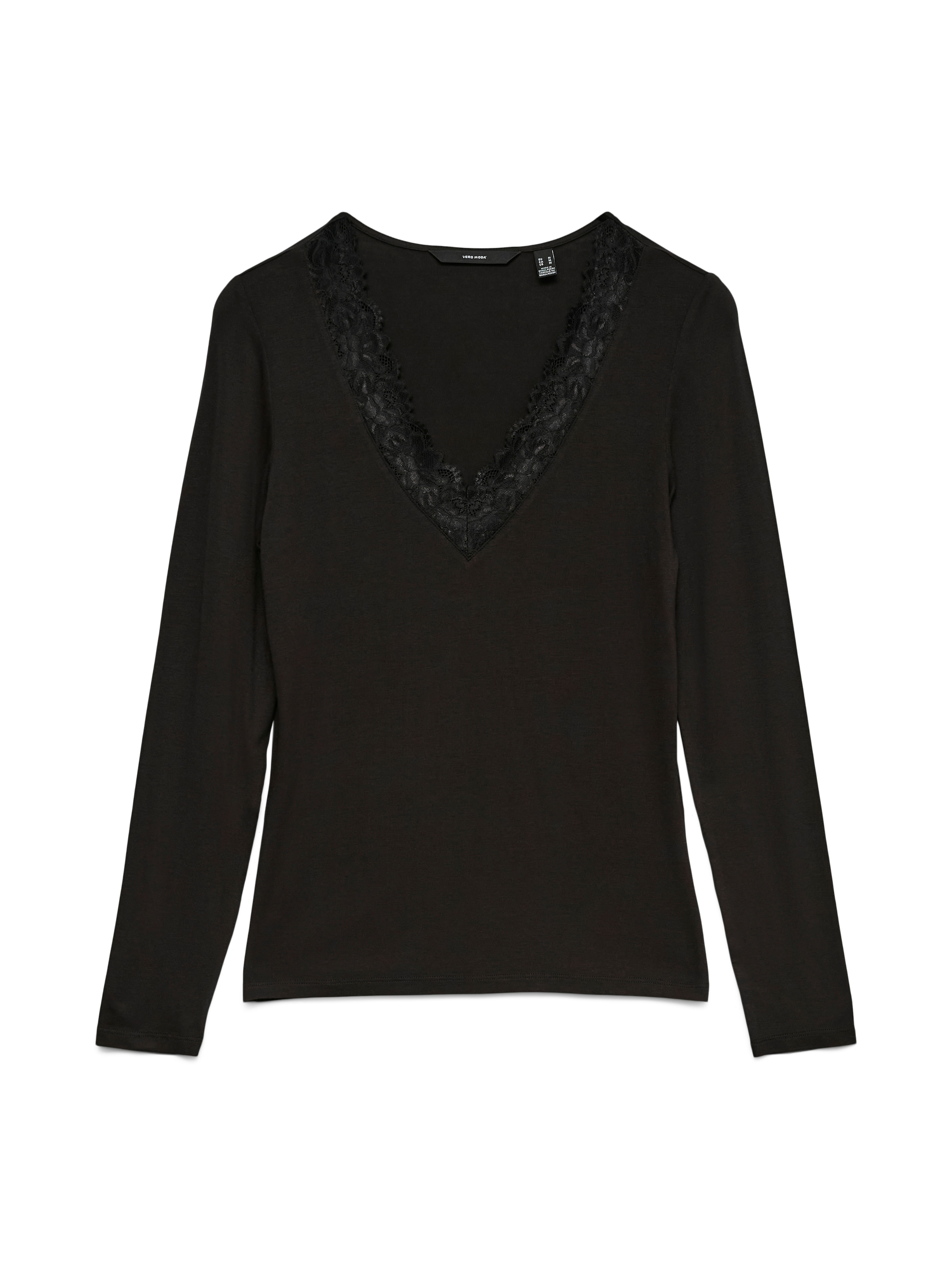 Vero Moda T-shirt en V »VMROSA LS V-NECK LACE TOP GA JRS NOOS«